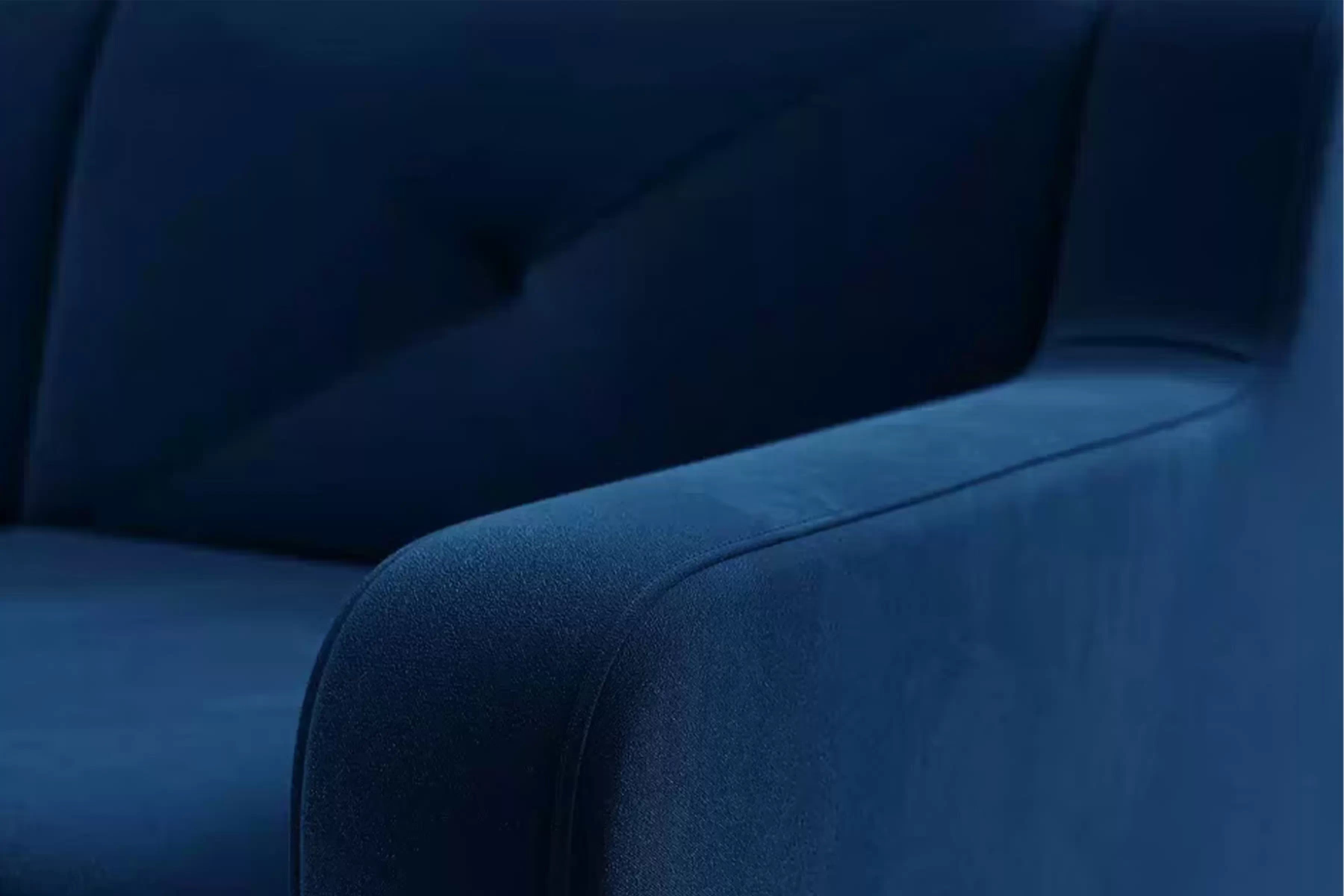 Rozkládací rohová sedací souprava Laksaro U - tmavě modrá Trinity 31 Rohová sedací souprava Laksaro U uniwersalny prawo/levá - tmavě modrá welwet Trinity 31