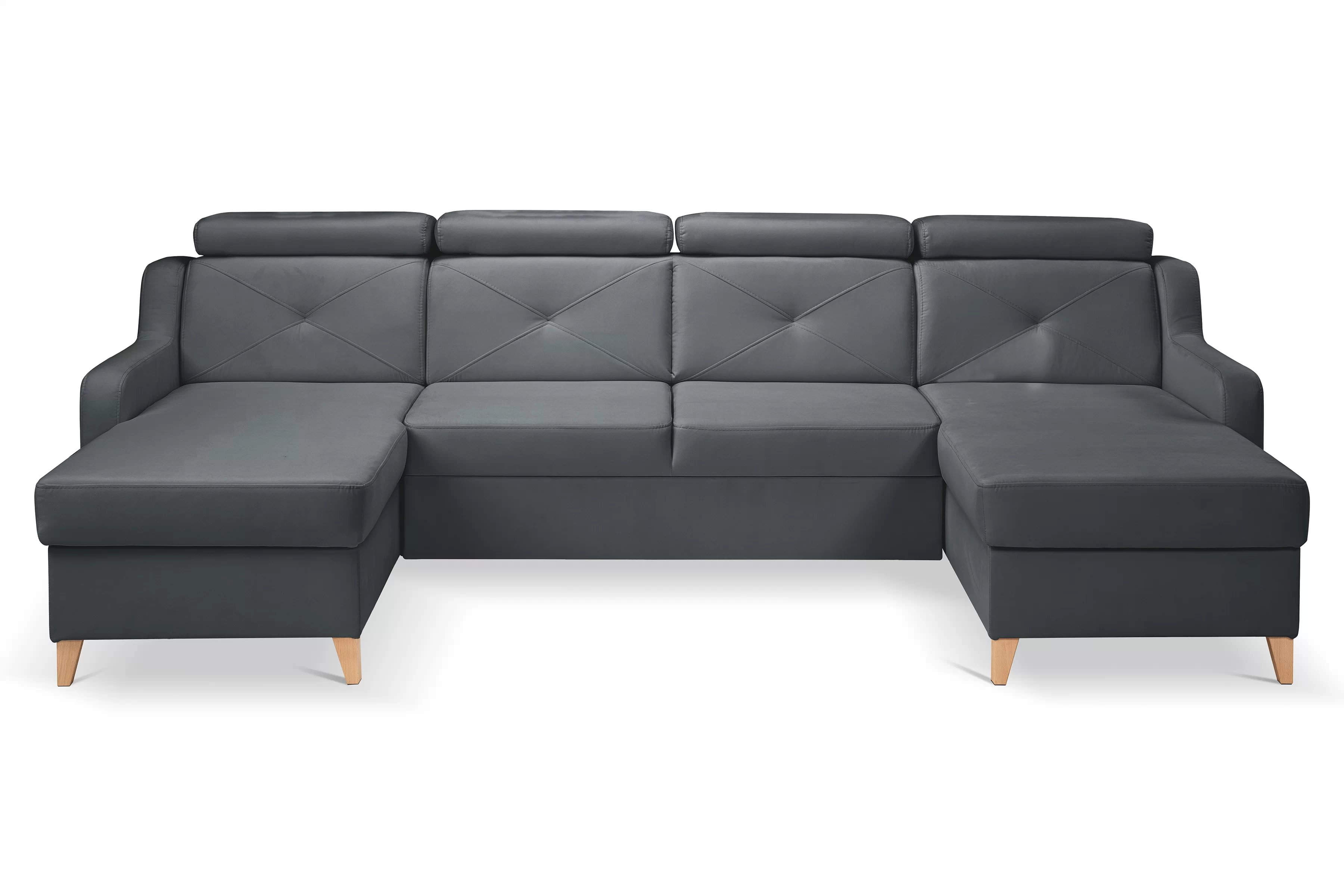 Rohová sedacia súprava Laksaro U - sivý zamat Jasmine 96 Rohová sedacia súprava Laksaro U uniwersalny prawo/Ľavá strana - šedý velúr Jasmine 96