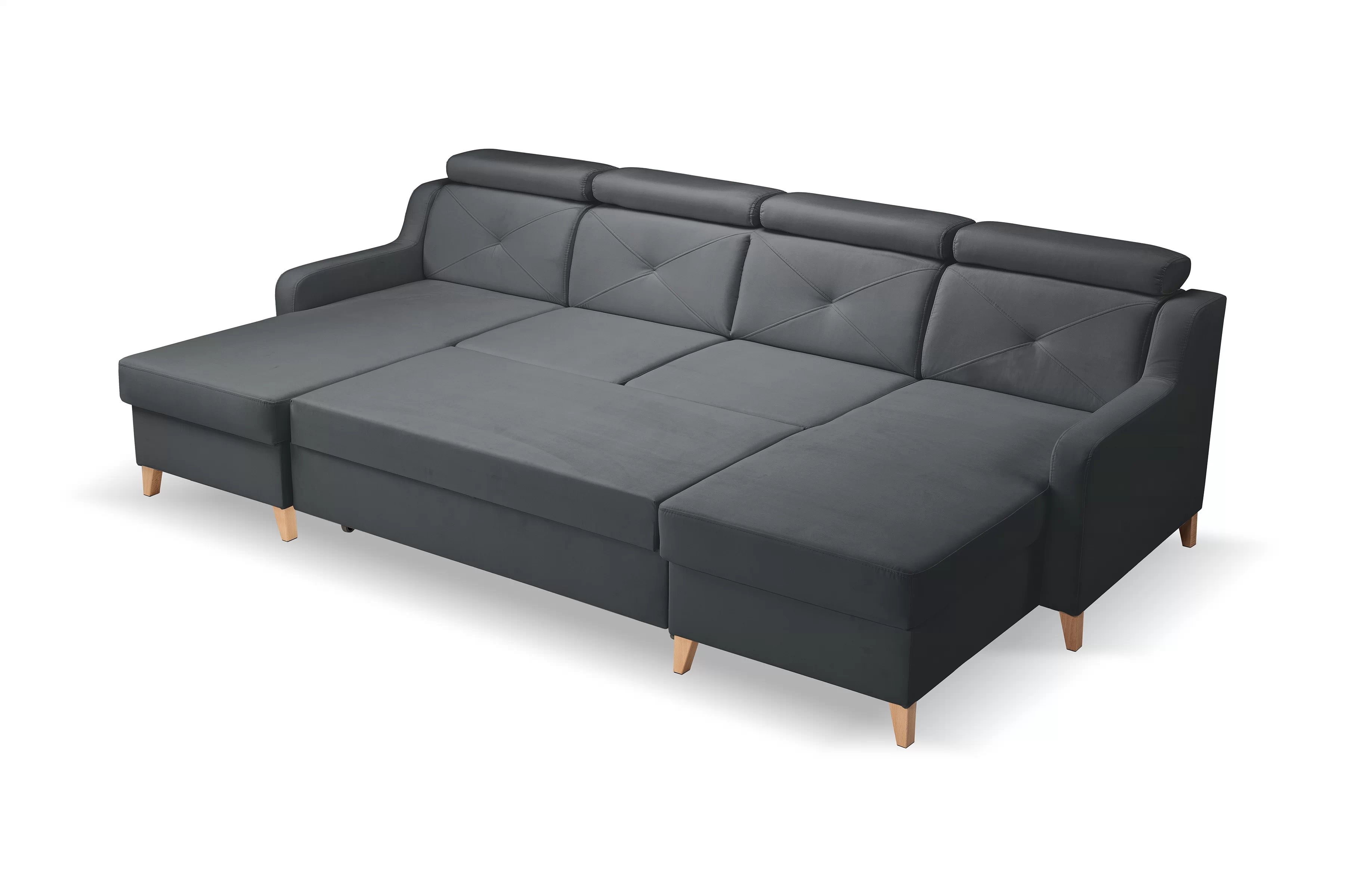 Rohová sedacia súprava Laksaro U - sivý zamat Jasmine 96 Rohová sedacia súprava Laksaro U uniwersalny prawo/Ľavá strana - šedý velúr Jasmine 96