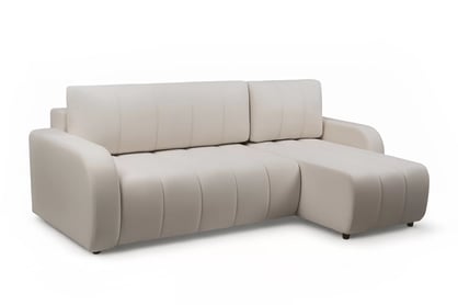 Rohová pohovka Lapios s rozkladem pravostranná - béžový samet Vogue 2