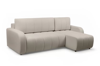 Rohová pohovka Lapios pravá s funkcí spánku - béžový samet Matt Velvet 9