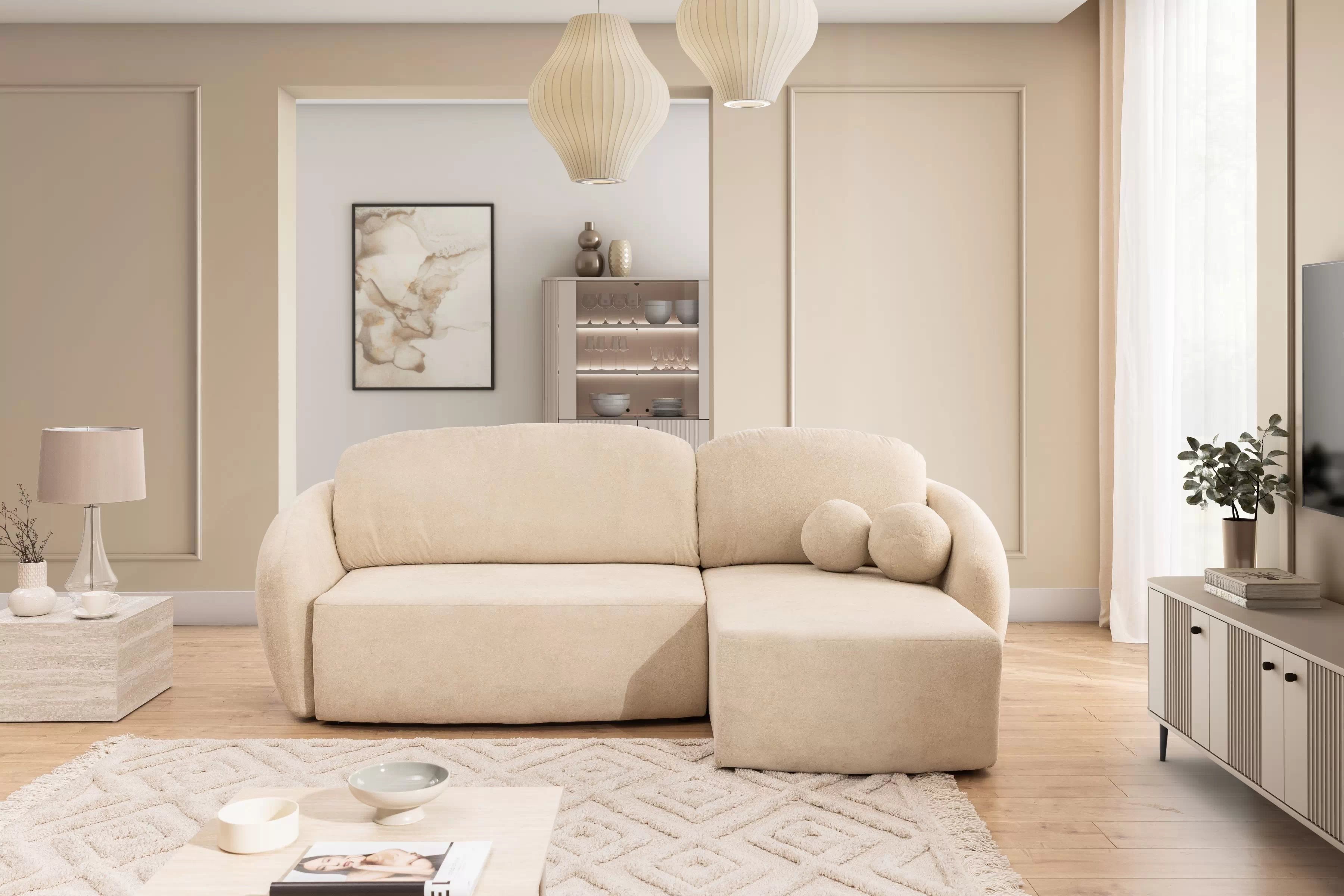 Rozkladacia rohová sedacia súprava Latina Mini univerzálna Rohová sedacia súprava Latina Mini s funkciou spánku uniwersalny Ľavý/Pravý