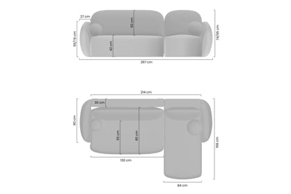 Rozkladacia rohová sedacia súprava Latina Mini univerzálna Rohová sedacia súprava Latina Mini s funkciou spánku uniwersalny Ľavý/Pravý