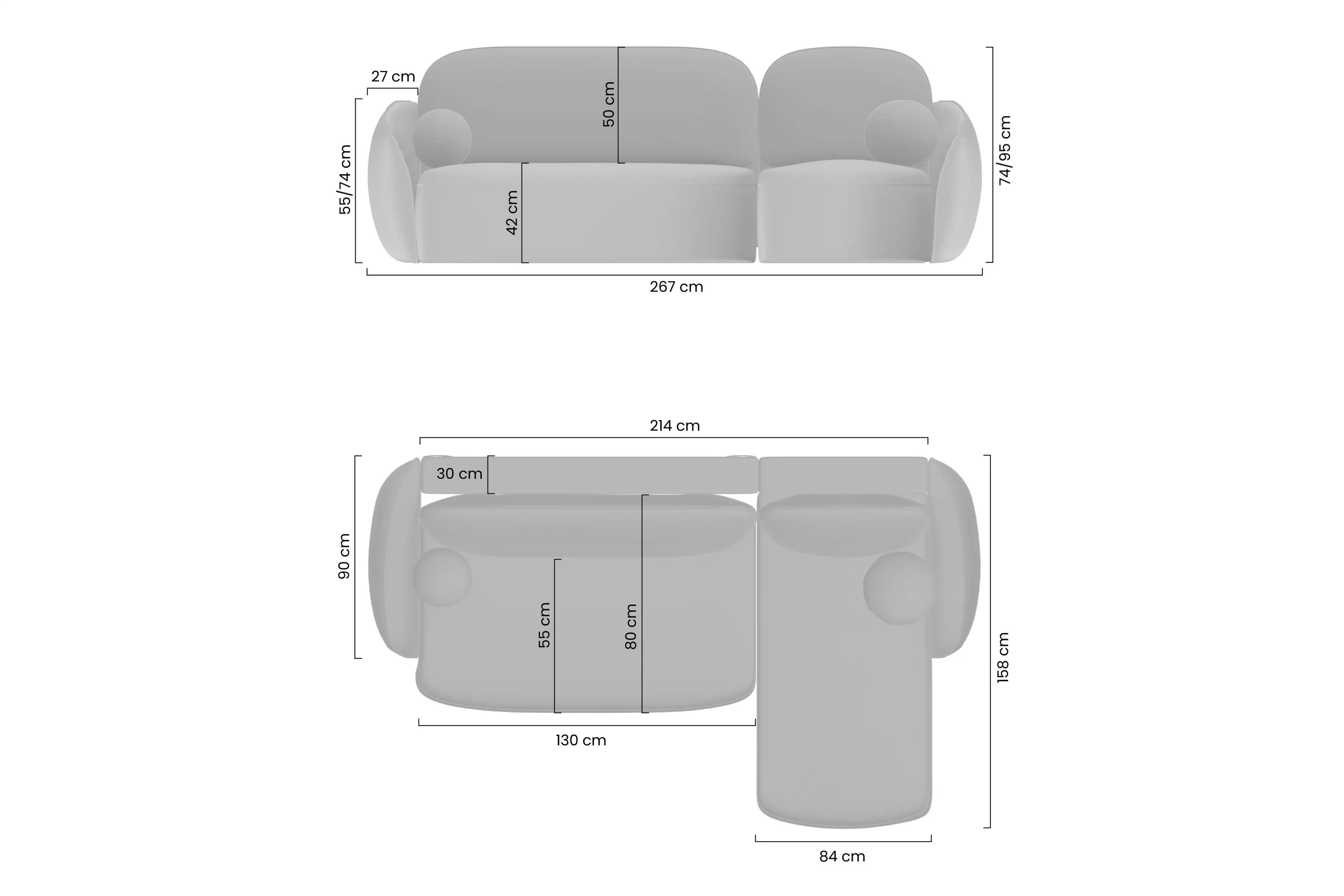 Rozkladacia rohová sedacia súprava Latina Mini univerzálna Rohová sedacia súprava Latina Mini s funkciou spánku uniwersalny Ľavý/Pravý