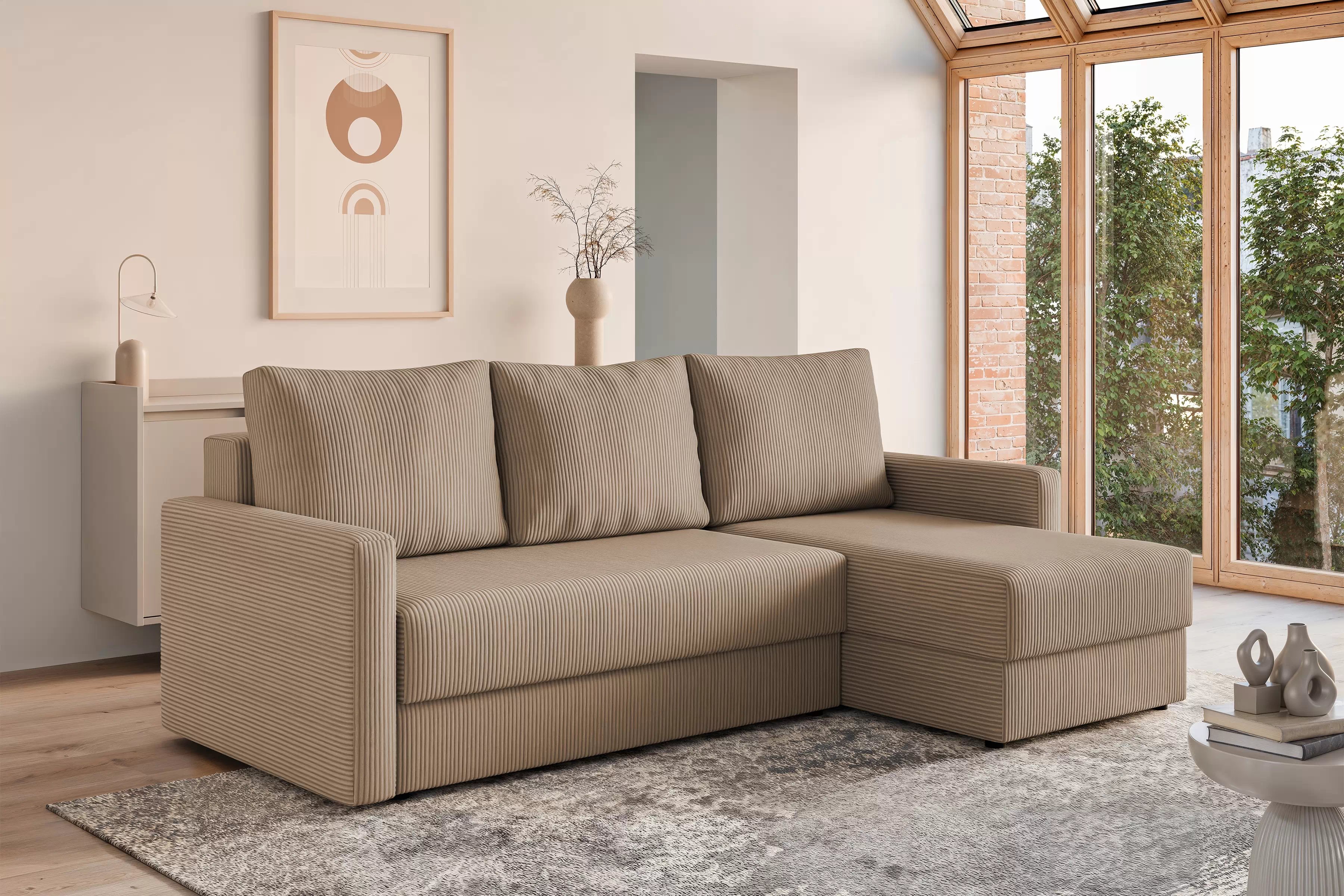 Rozkladacia rohová sedacia súprava Laveris univerzálna Rohová sedacia súprava Laveris rozkladany uniwersalny prawo/Ľavá strana 