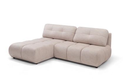 Rohová sedačka Lerio ľavostranná s rozkladom na spanie - svetlobéžová hydrofóbna látka Blur 02 Rohová sedacia súprava Lerio Ľavá strana s funkciou spánku - jasno Béžová dzianina hydrofobowa Blur 02