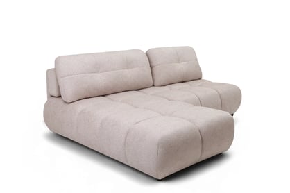 Rohová sedačka Lerio ľavostranná s rozkladom na spanie - svetlobéžová hydrofóbna látka Blur 02 Rohová sedacia súprava Lerio Ľavá strana s funkciou spánku - jasno Béžová dzianina hydrofobowa Blur 02