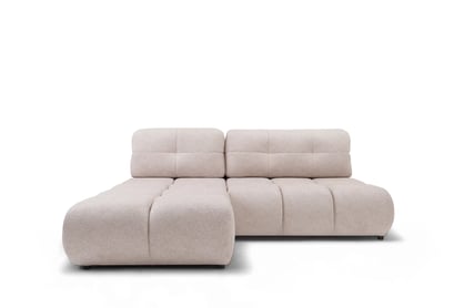 Rohová sedačka Lerio ľavostranná s rozkladom na spanie - svetlobéžová hydrofóbna látka Blur 02 Rohová sedacia súprava Lerio Ľavá strana s funkciou spánku - jasno Béžová dzianina hydrofobowa Blur 02
