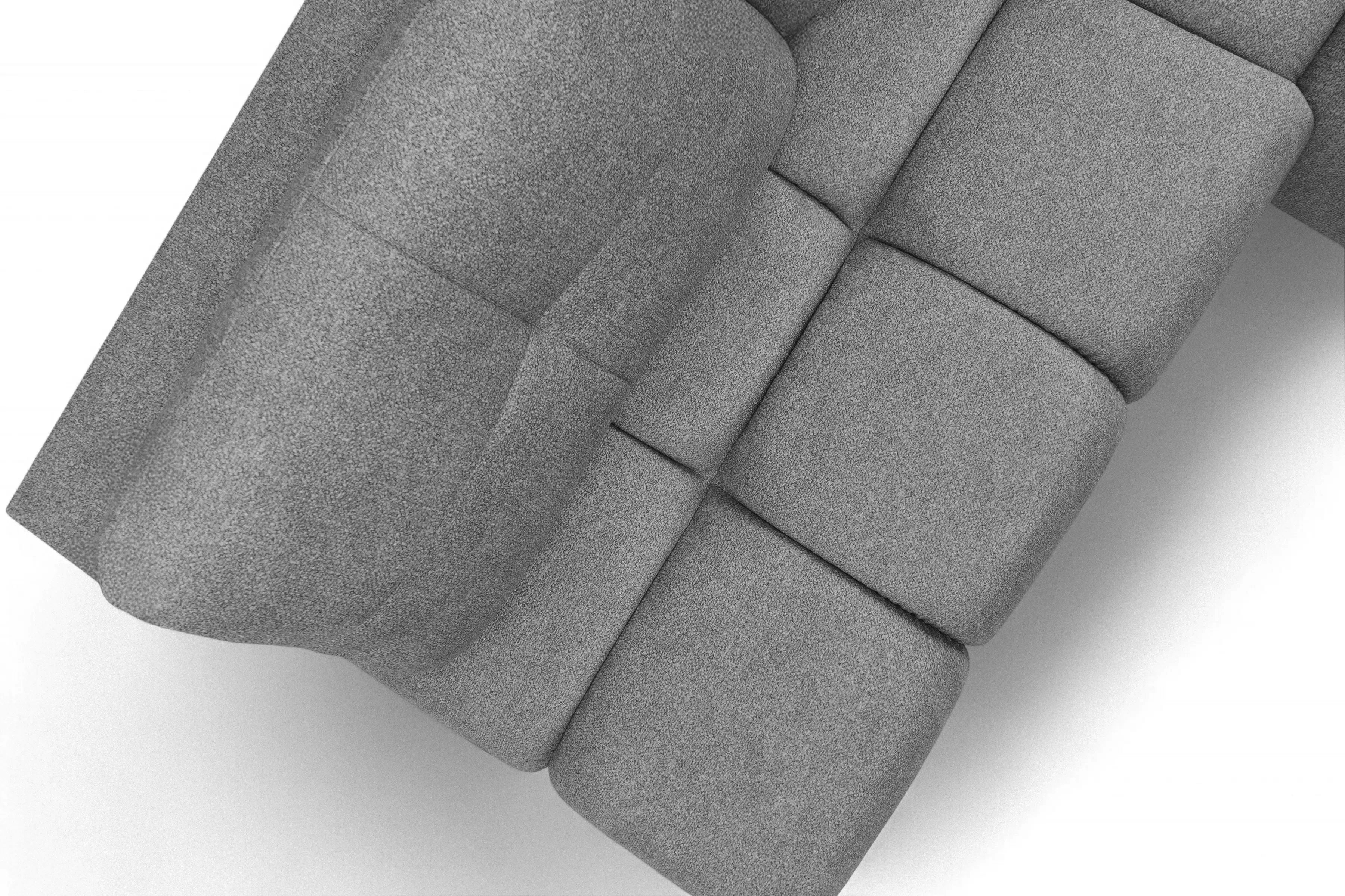 Rohová sedačka Lerio ľavá s funkciou spania - svetlosivý hydrofóbny textil Blur 18 Rohová sedacia súprava Lerio Ľavá strana s funkciou spánku - jasno šedá dzianina hydrofobowa Blur 18