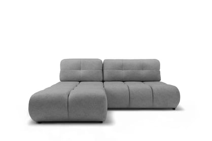 Rohová sedačka Lerio ľavá s funkciou spania - svetlosivý hydrofóbny textil Blur 18 Rohová sedacia súprava Lerio Ľavá strana s funkciou spánku - jasno šedá dzianina hydrofobowa Blur 18