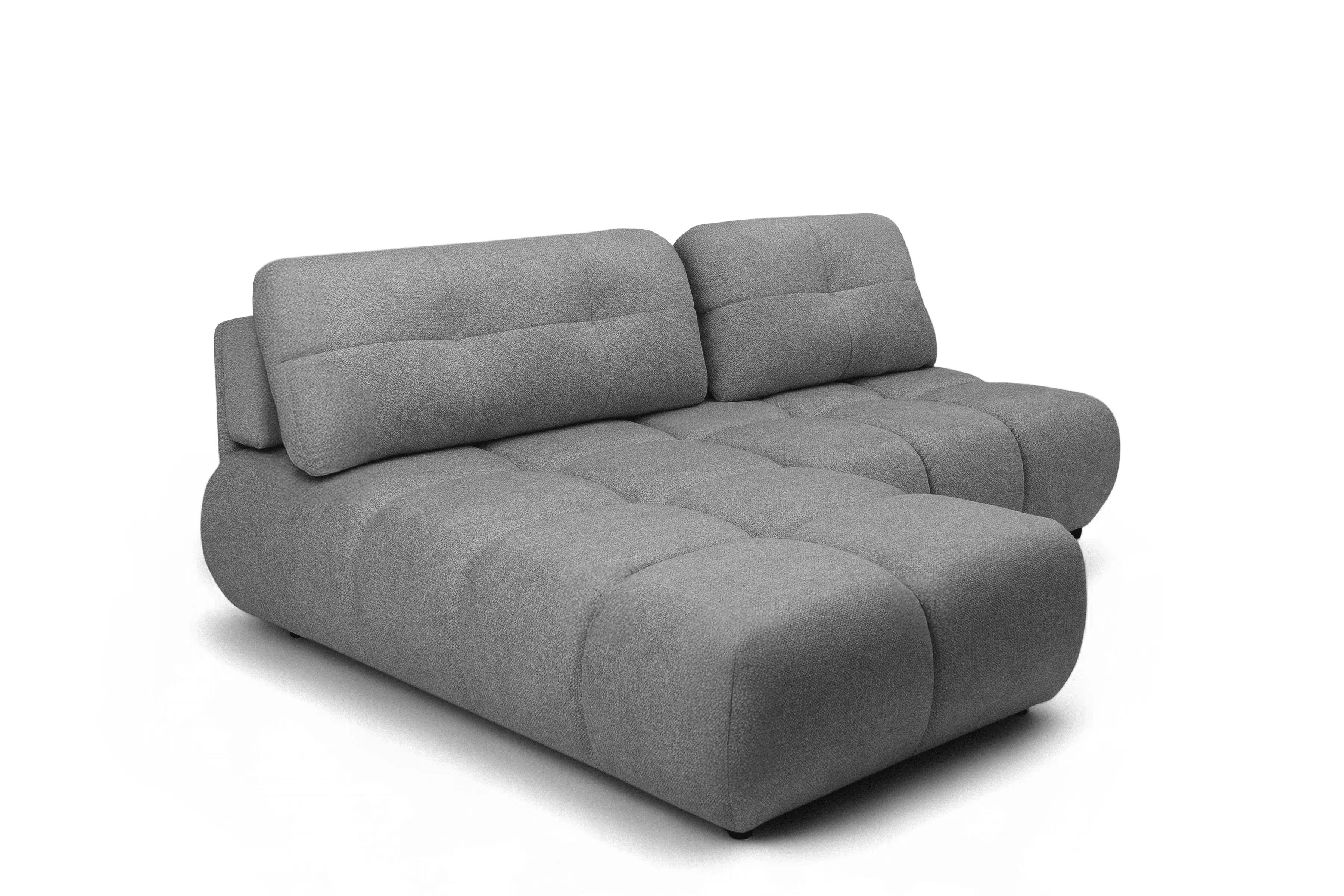 Rohová sedačka Lerio ľavá s funkciou spania - svetlosivý hydrofóbny textil Blur 18 Rohová sedacia súprava Lerio Ľavá strana s funkciou spánku - jasno šedá dzianina hydrofobowa Blur 18