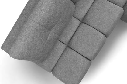 Rohová sedačka Lerio s rozkladem na spaní - světle šedá hydrofobní tkanina Blur 18 Rohová sedací souprava Lerio rozkládací - jasno šedá Pletenina hydrofobowa Blur 18