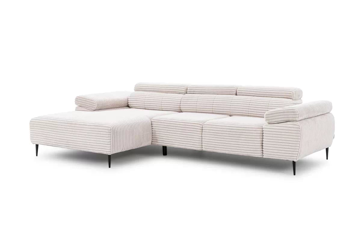 Rohová sedací souprava Taloria Mini levá - béžový plyš Tilia 01 / černé nožky Rohová sedací souprava levá Taloria Mini - Tilia 01, Nohy černá