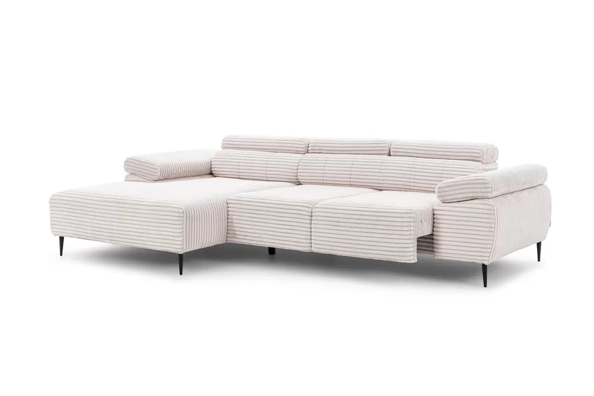 Rohová sedací souprava Taloria Mini levá - béžový plyš Tilia 01 / černé nožky Rohová sedací souprava levá Taloria Mini - Tilia 01, Nohy černá