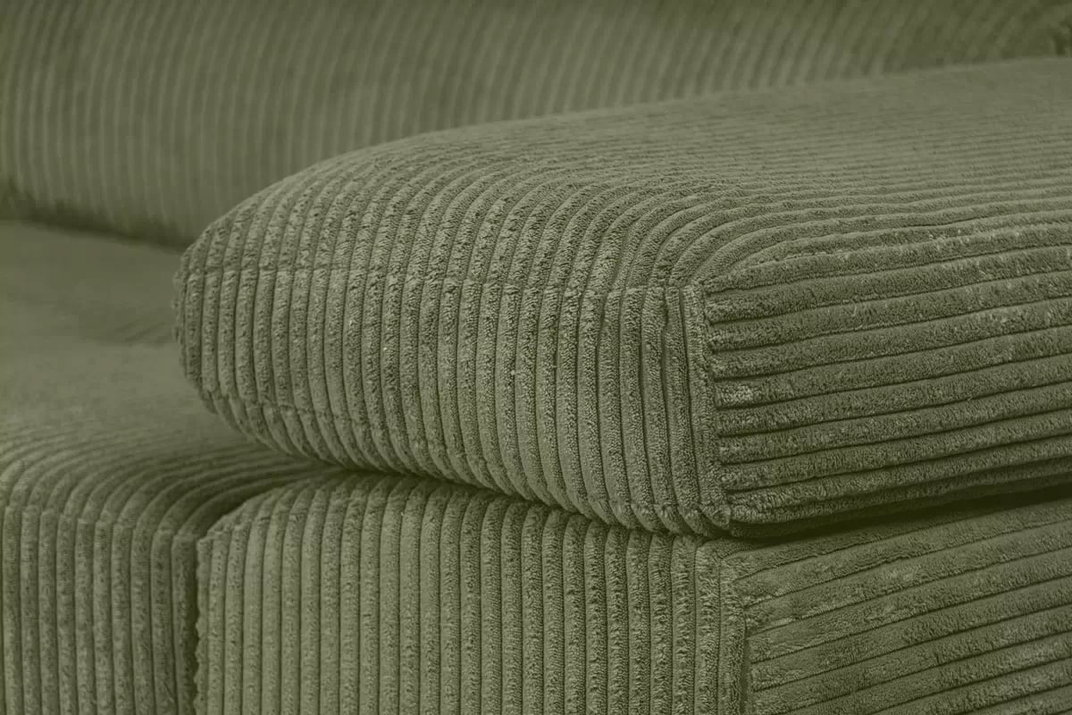 Rohová sedačka Annabelle L do obývačky ľavostranná - zelený menčester Lincoln 37 / chrómové nohy Rohová sedacia súprava Ľavá strana do obývacej izby Annabelle - Zelený MENČESTER Lincoln 37