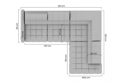 Colțar extensibil Elarias L stânga - bej țesătură Maya 01 - Oferta limitata Naroznik stânga z funkcja de dormit Elarias L - bej Tesătură de acoperire Maya 01