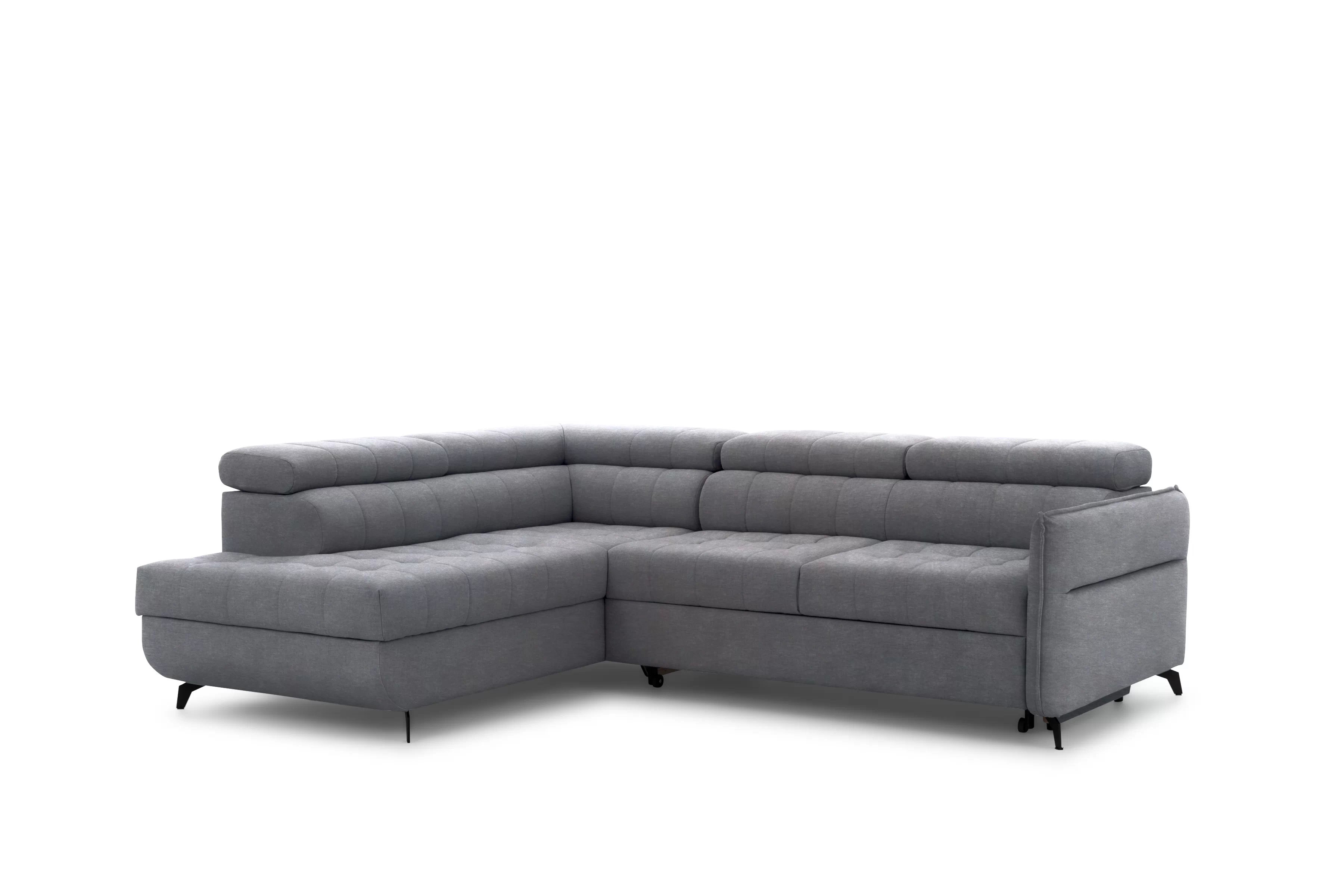 Rohová sedacia súprava ľavá rozkladacia Elarias L - šedý zamat ľahkočistiaci Cloud 82 Rohová sedacia súprava Ľavá strana s funkciou spánku Elarias L - šedý velúr ľahkočistiaci Cloud 82