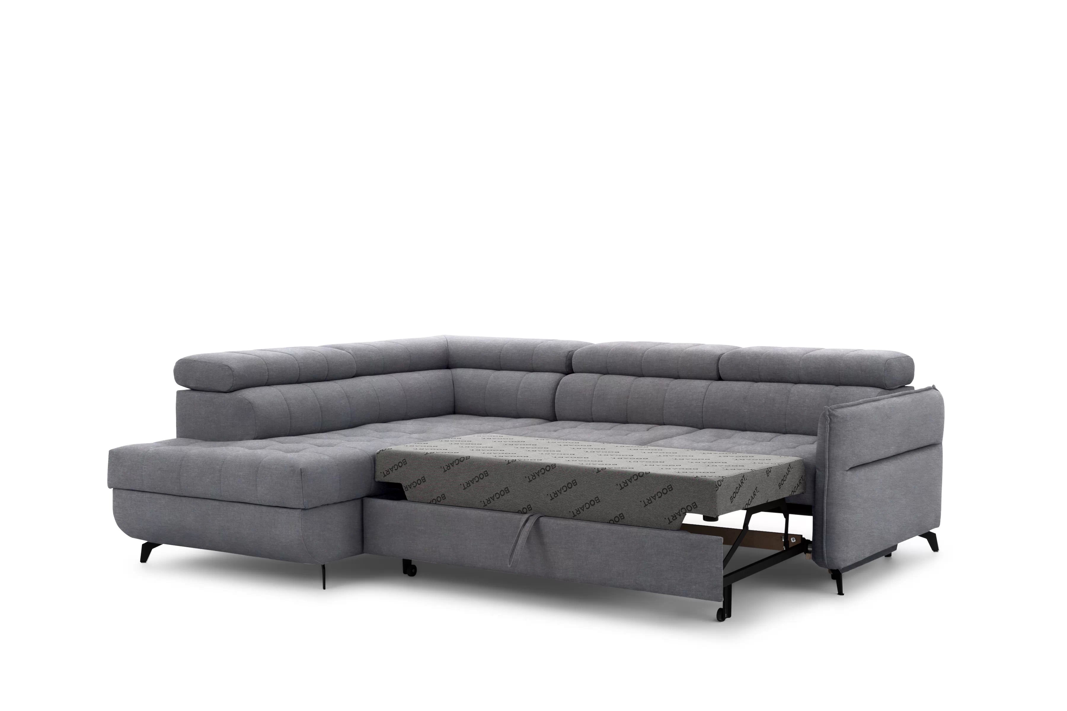 Rohová sedacia súprava ľavá rozkladacia Elarias L - šedý zamat ľahkočistiaci Cloud 82 Rohová sedacia súprava Ľavá strana s funkciou spánku Elarias L - šedý velúr ľahkočistiaci Cloud 82