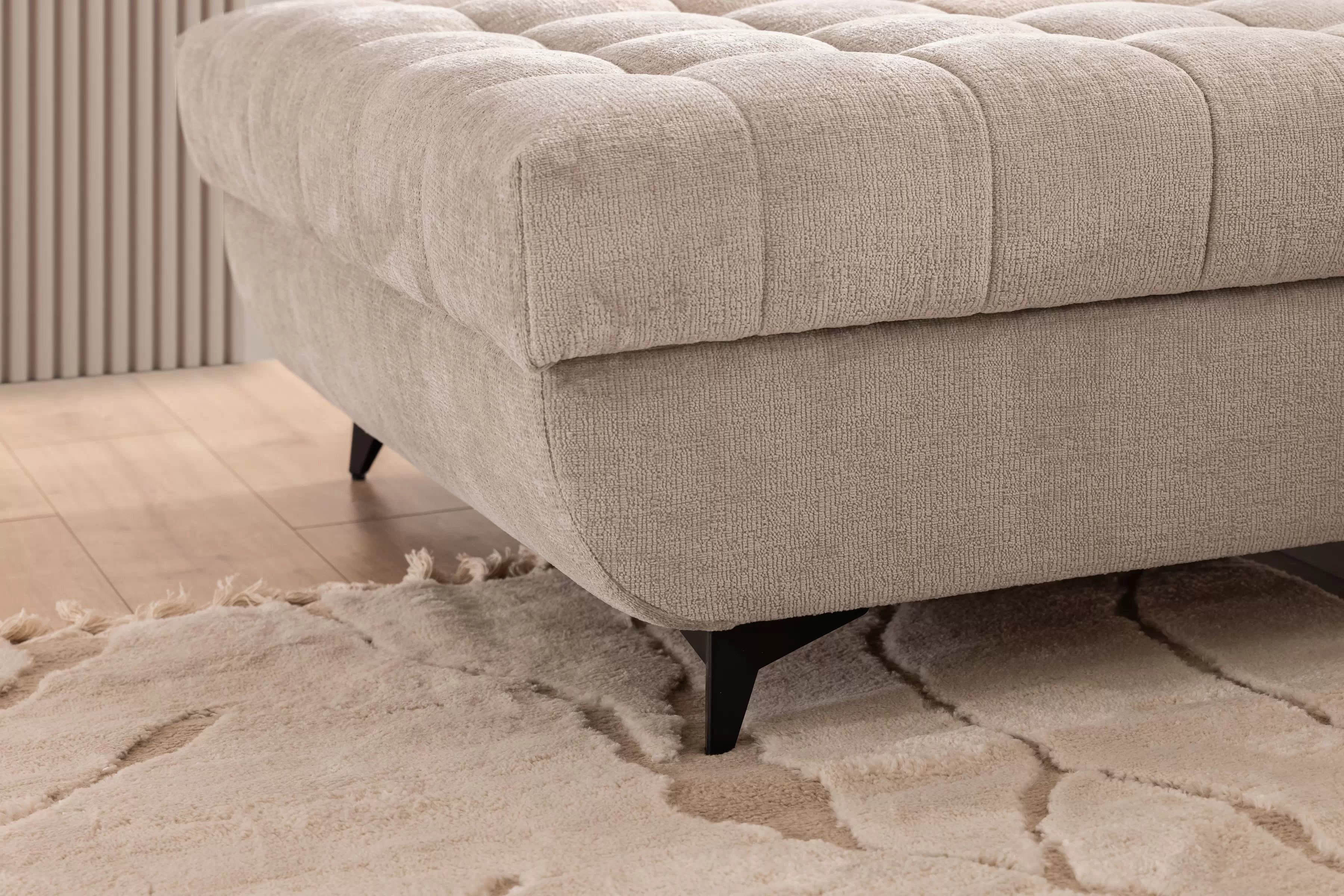 Rohová pohovka Valoris Mini levá s funkcí spánku - béžový szenil Perfect Harmony 07 Rohová sedací souprava levá rozkládací Valoris Mini - béžová šenil Perfect harmony 07