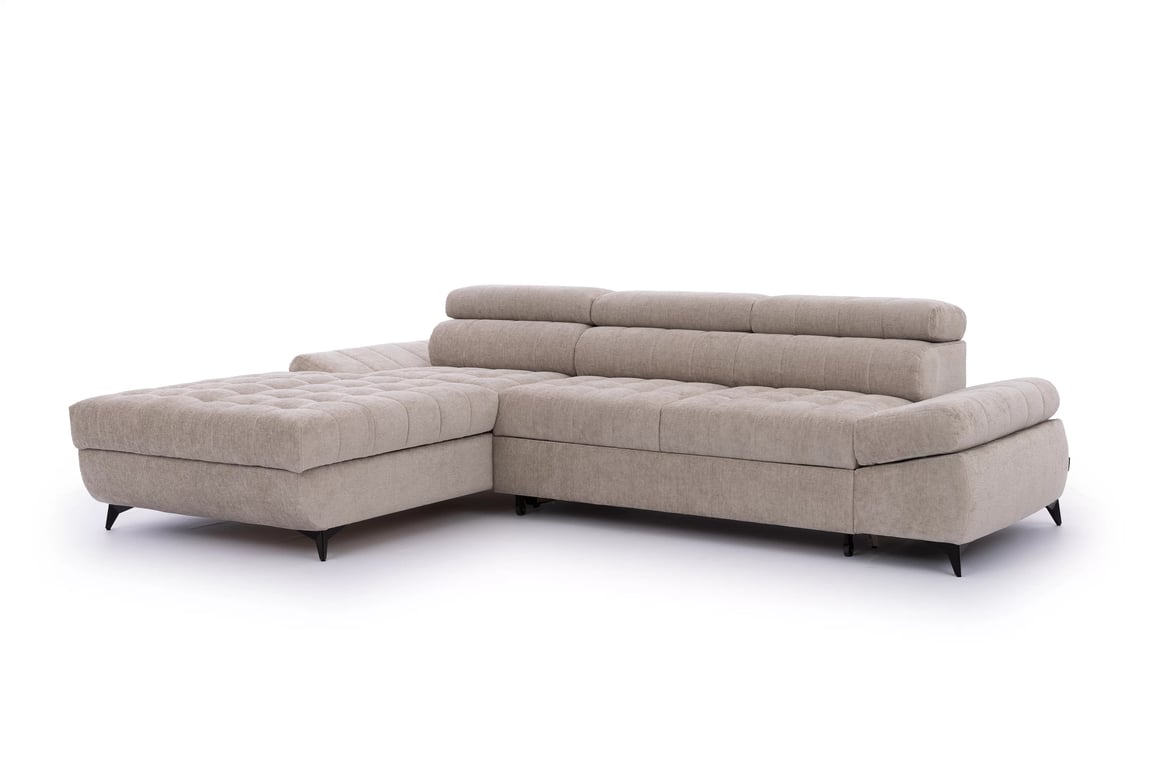 Rohová sedacia súprava Valoris Mini ľavá s funkciou spania - béžový šenil Perfect Harmony 07 Rohová sedacia súprava Ľavá strana s funkciou spánku Valoris Mini - béžový šenil Perfect harmony 07