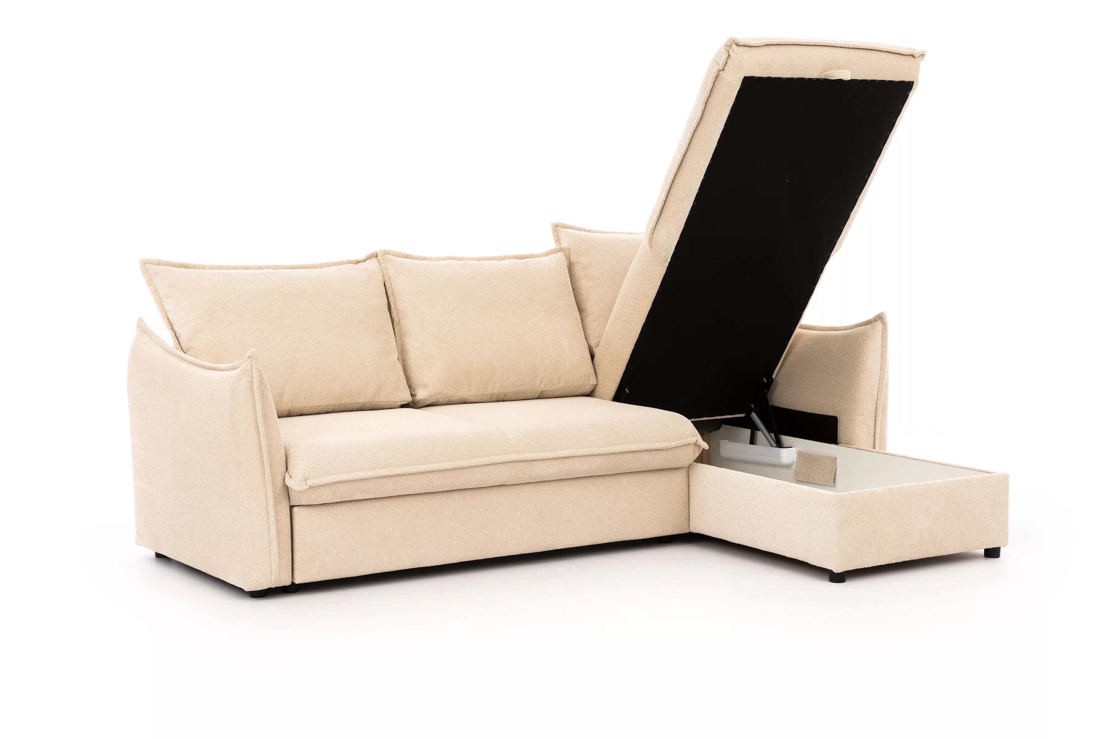 Rohová sedací souprava Liliamo pravá - béžová Egon 26 Rohová sedací souprava Liliamo prowostronny - béžová šenil Egon 26