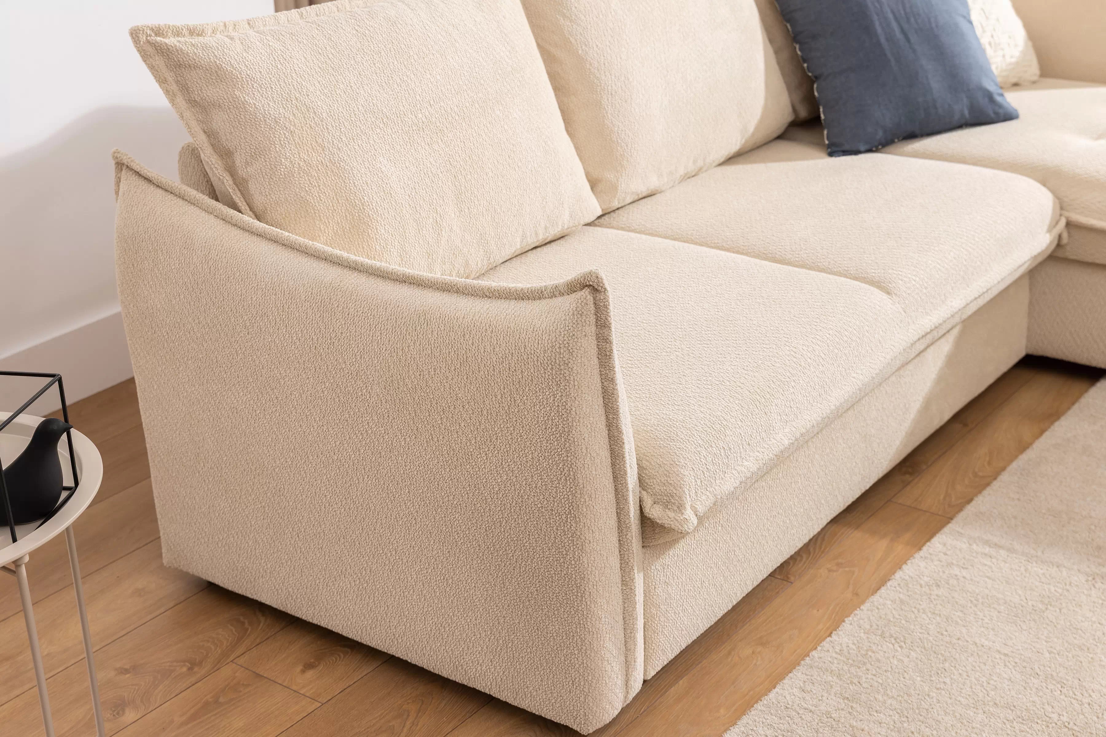 Rohová sedací souprava Liliamo pravá - béžová Egon 26 Rohová sedací souprava Liliamo prowostronny - béžová šenil Egon 26