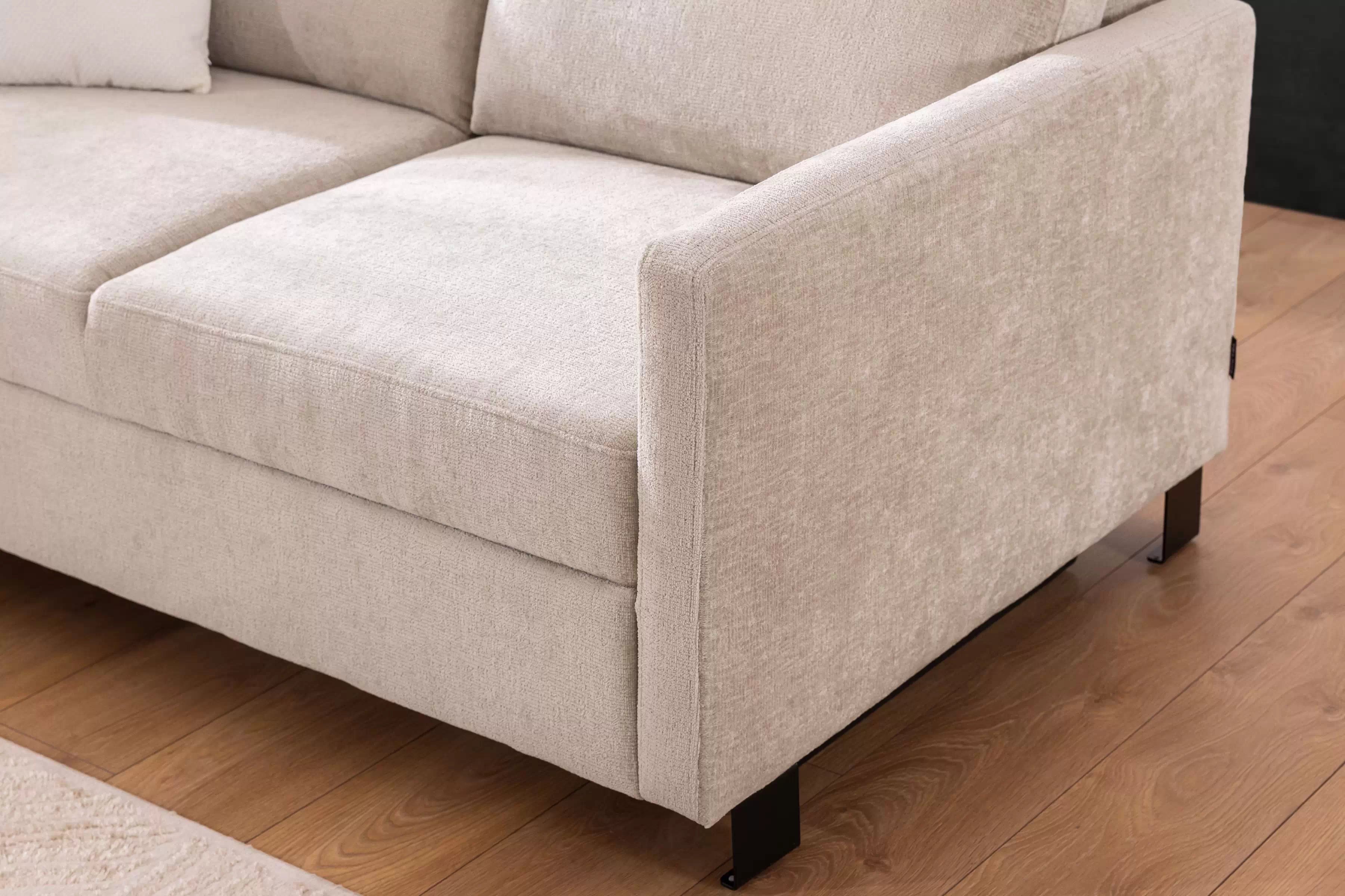 Rohová sedacia súprava Loario L ľavá s úzkym bokom - béžový šenil Perfect Harmony 07 Rohová sedacia súprava Loario L Ľavá strana z waskim bokiem - béžový šenil Perfect Harmony 07