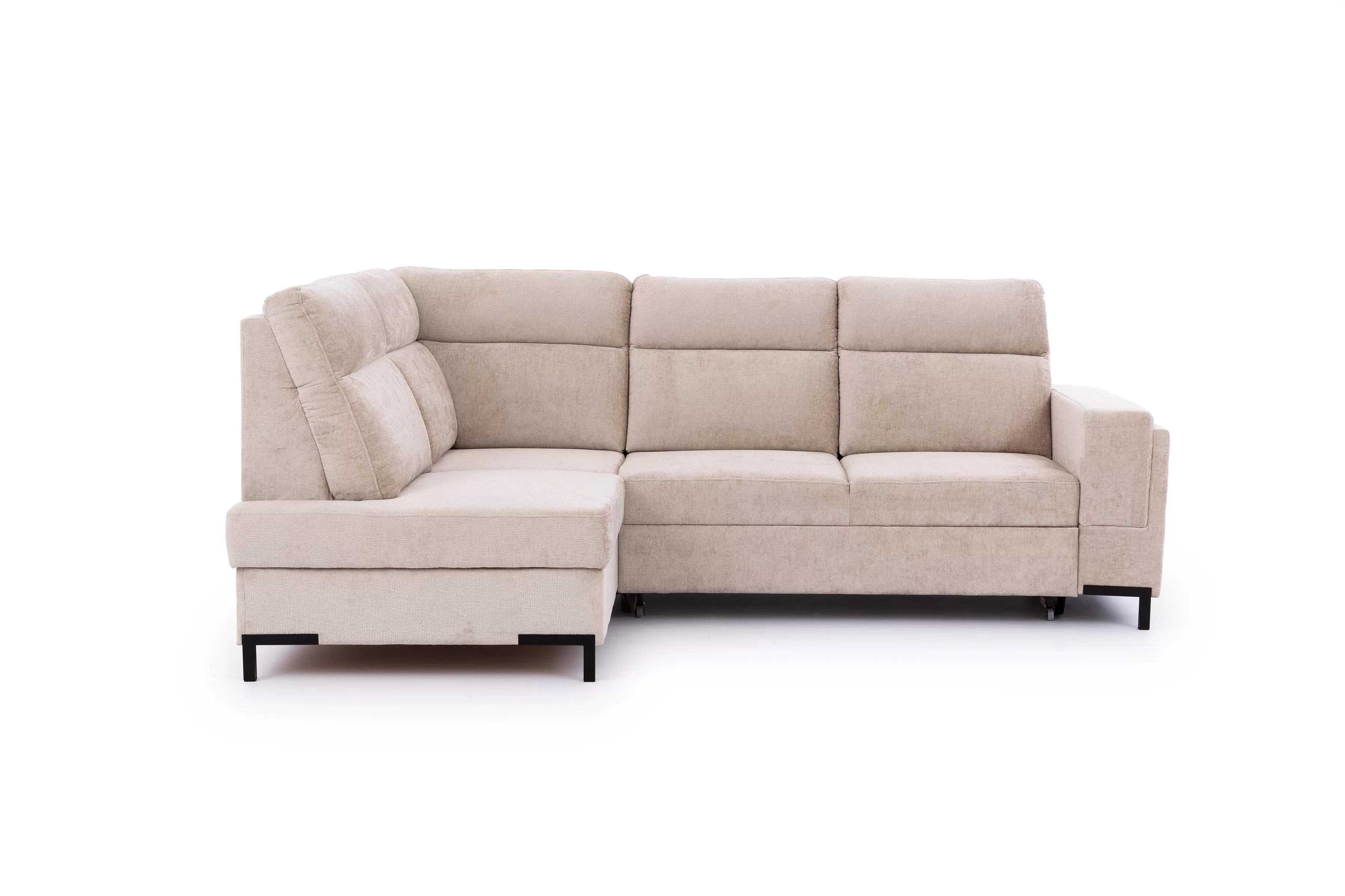 Rohová sedacia súprava Loario L ľavá so širokým, vyrezaným bokom - béžový šenil Perfect Harmony 07 Rohová sedacia súprava Loario L Ľavá strana z szerokim, wcietym bokiem - béžový šenil Perfect Harmony 07