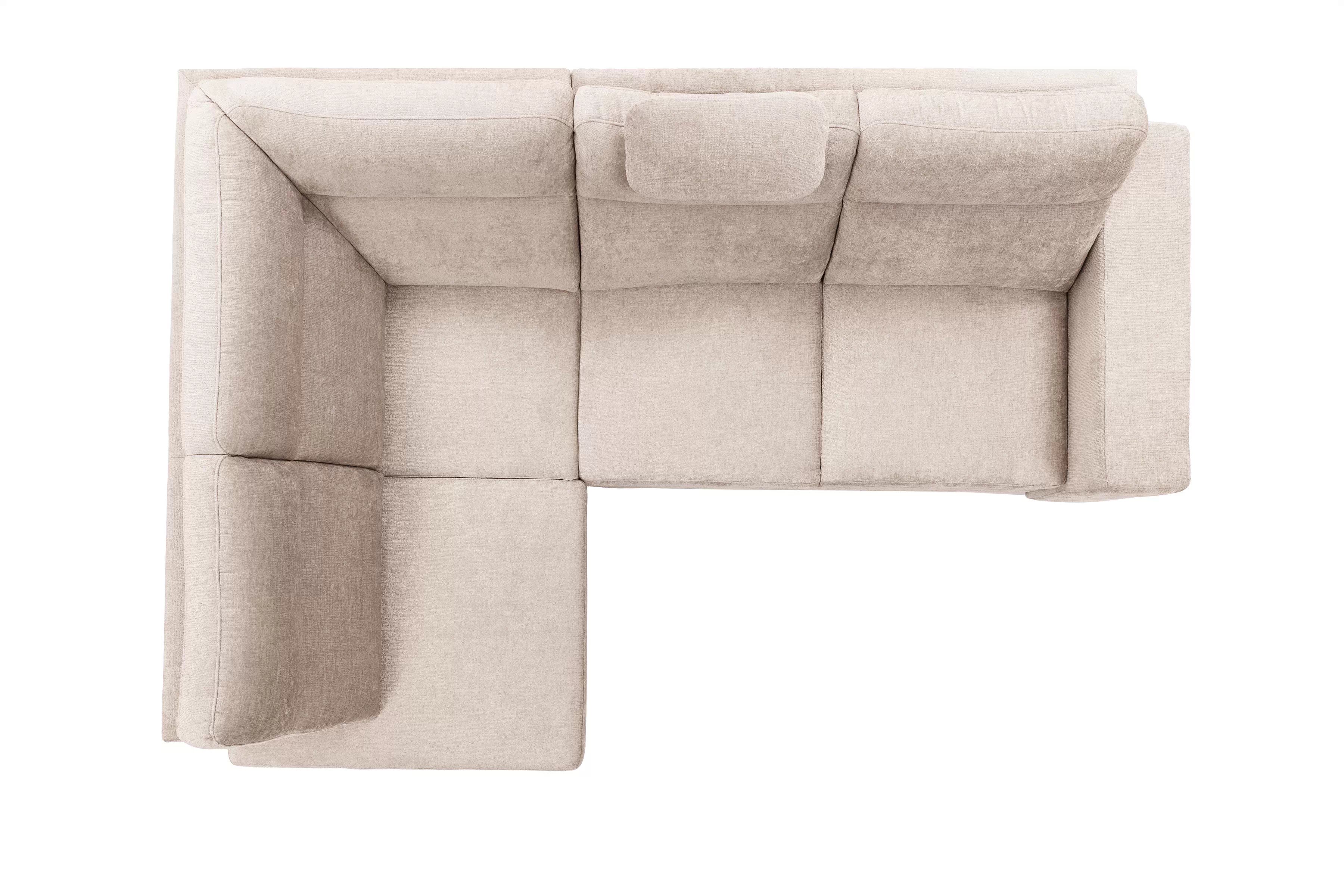 Rohová sedacia súprava Loario L ľavá so širokým bokom - béžový šenil Perfect Harmony 07 Rohová sedacia súprava Loario L Ľavá strana z szerokim bokiem - béžový šenil Perfect Harmony 07