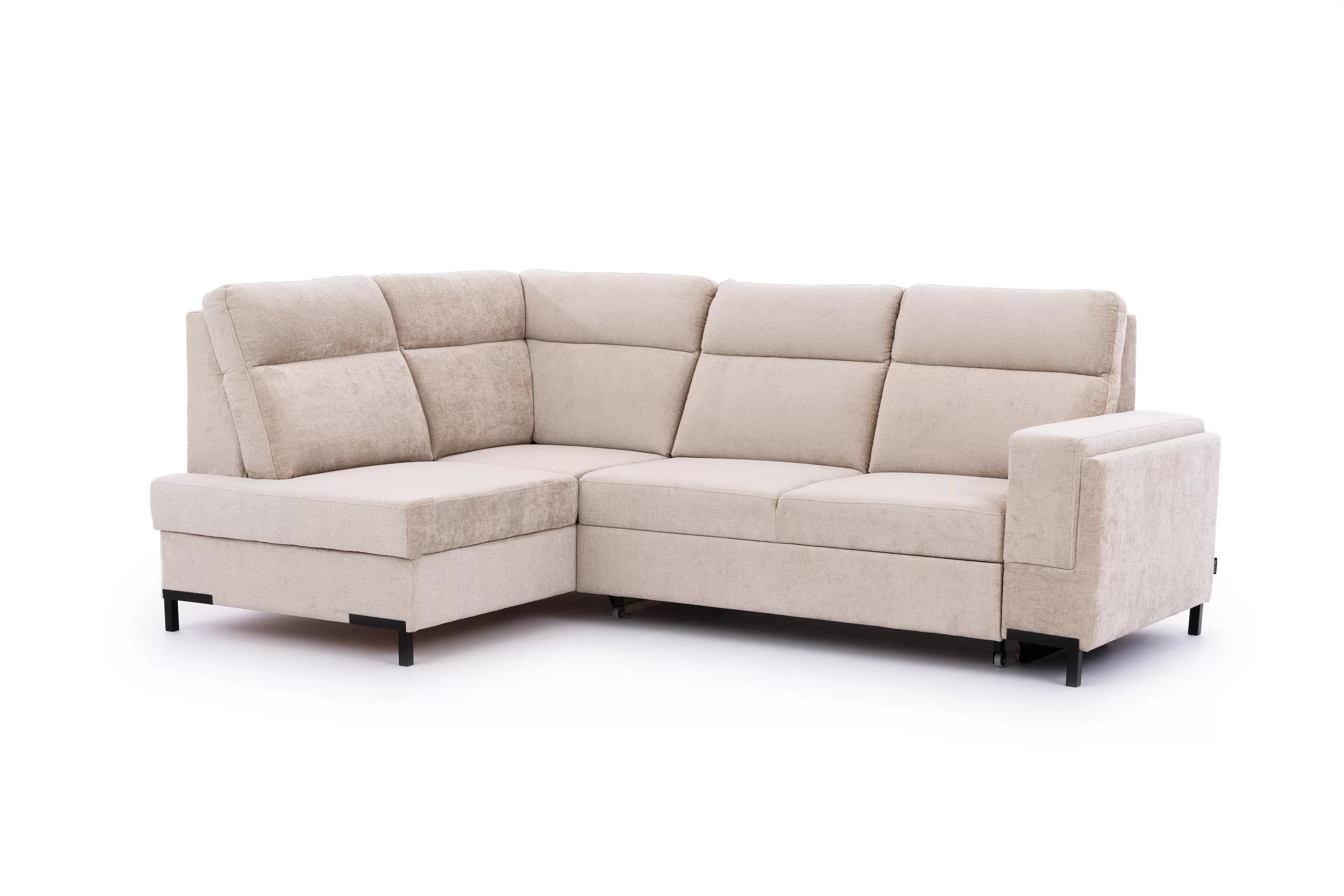 Rohová sedacia súprava Loario L ľavá so širokým, vyrezaným bokom - béžový šenil Perfect Harmony 07 Rohová sedacia súprava Loario L Ľavá strana z szerokim, wcietym bokiem - béžový šenil Perfect Harmony 07