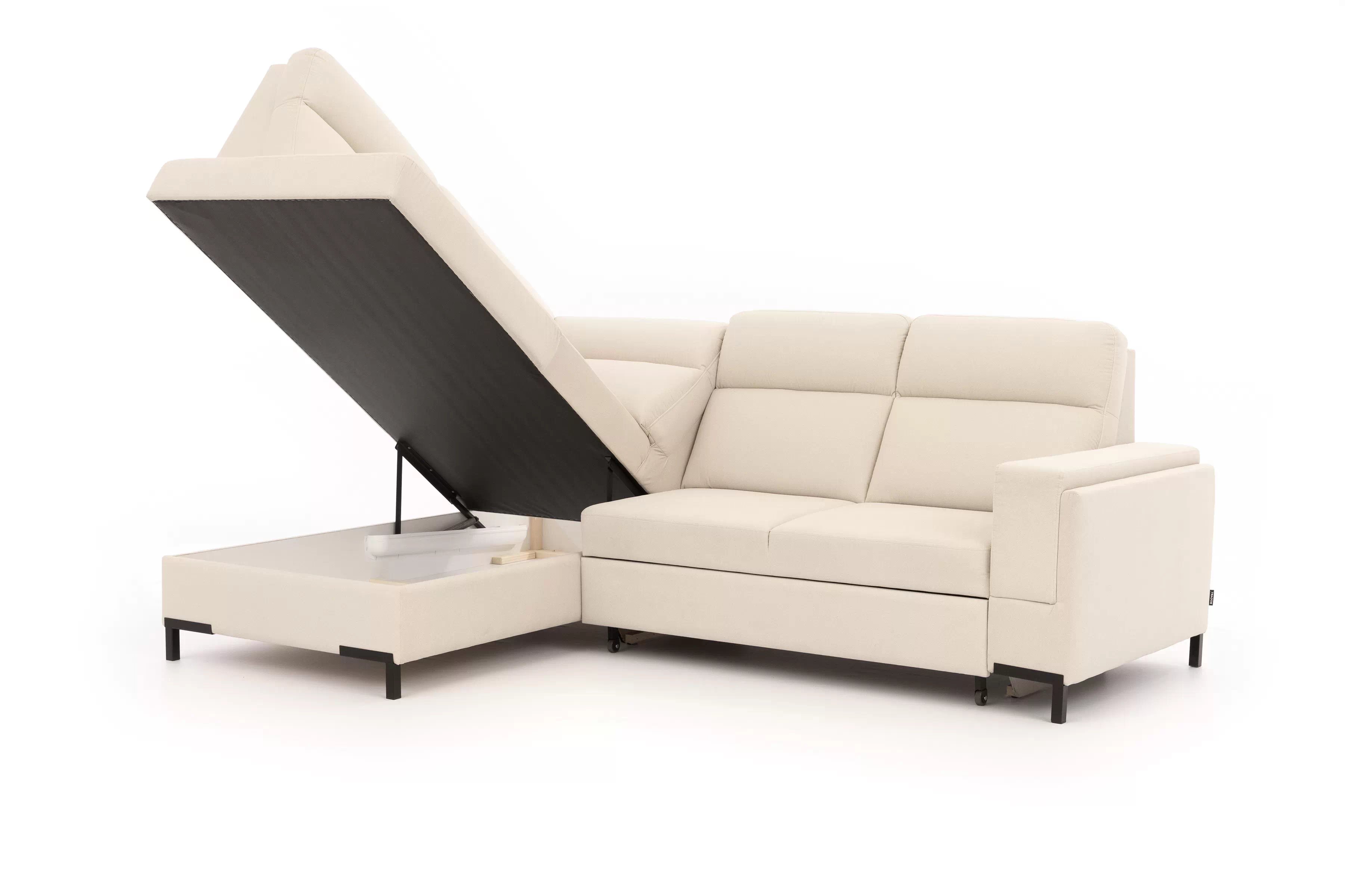 Rohová pohovka Loario L levá se širokými proříznutými boky Rohová sedací souprava Loario L levá z szerokim, wcietym bokiem