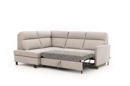 Rohová sedačka Loario L ľavá s úzkym bokom - tmavohnedý šenil Vibe 08 Rohová sedacia súprava Loario L Ľavá strana z waskim bokiem - tmavý béžový šenil Vibe 08