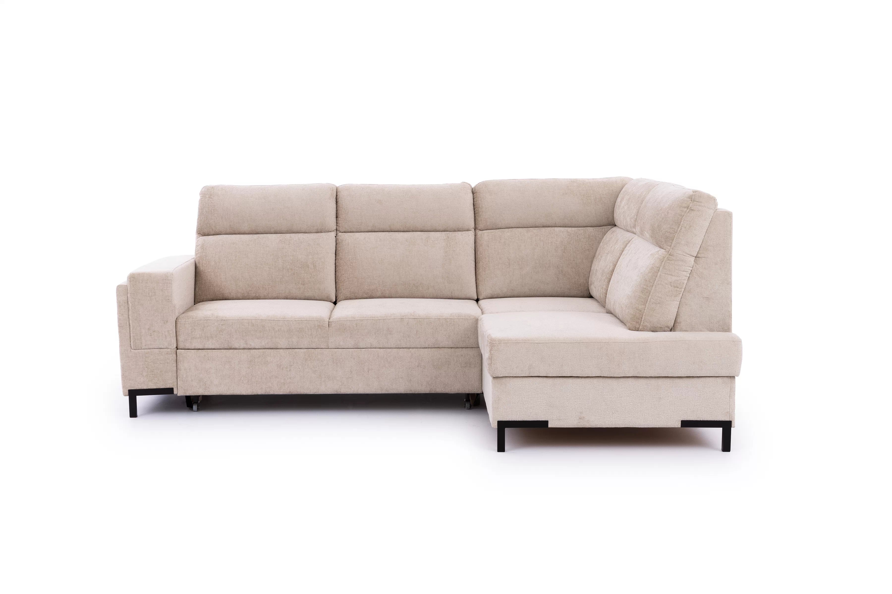 Rohová sedacia súprava Loario L pravá so širokým, vyrezaným bokom - béžový šenil Perfect Harmony 07 Rohová sedacia súprava Loario L pravá strana z szerokim, wcietym bokiem - béžový šenil Perfect Harmony 07