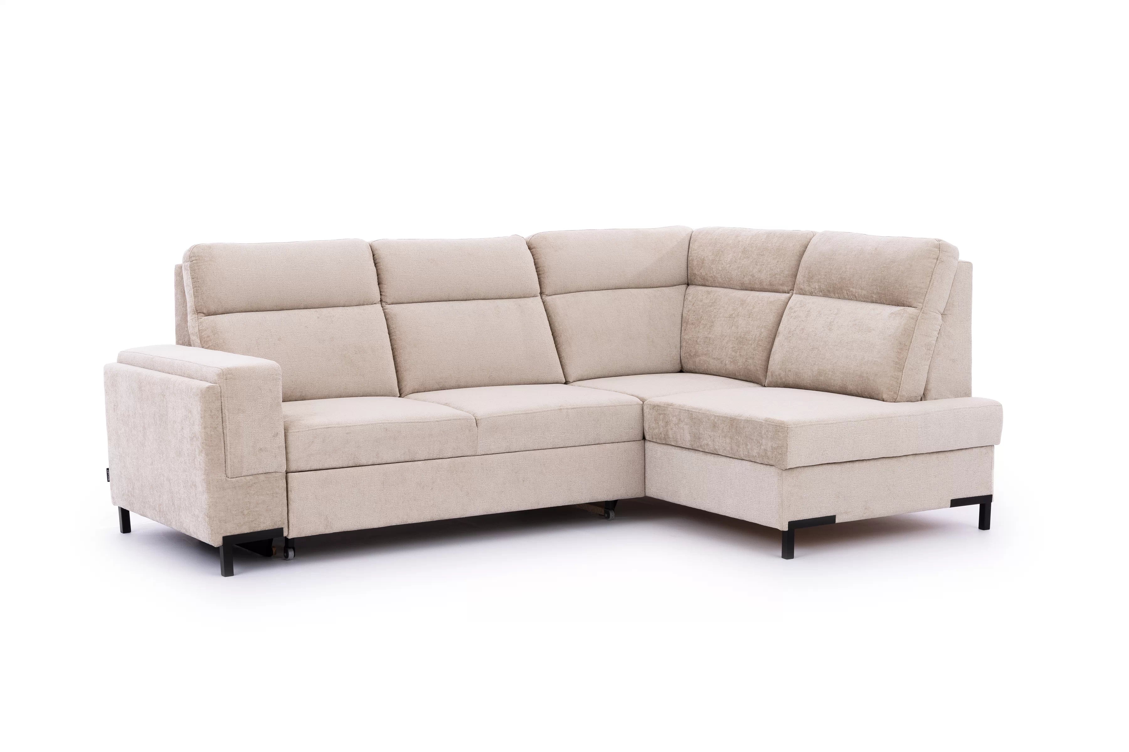 Rohová sedacia súprava Loario L pravá so širokým, vyrezaným bokom - béžový šenil Perfect Harmony 07 Rohová sedacia súprava Loario L pravá strana z szerokim, wcietym bokiem - béžový šenil Perfect Harmony 07