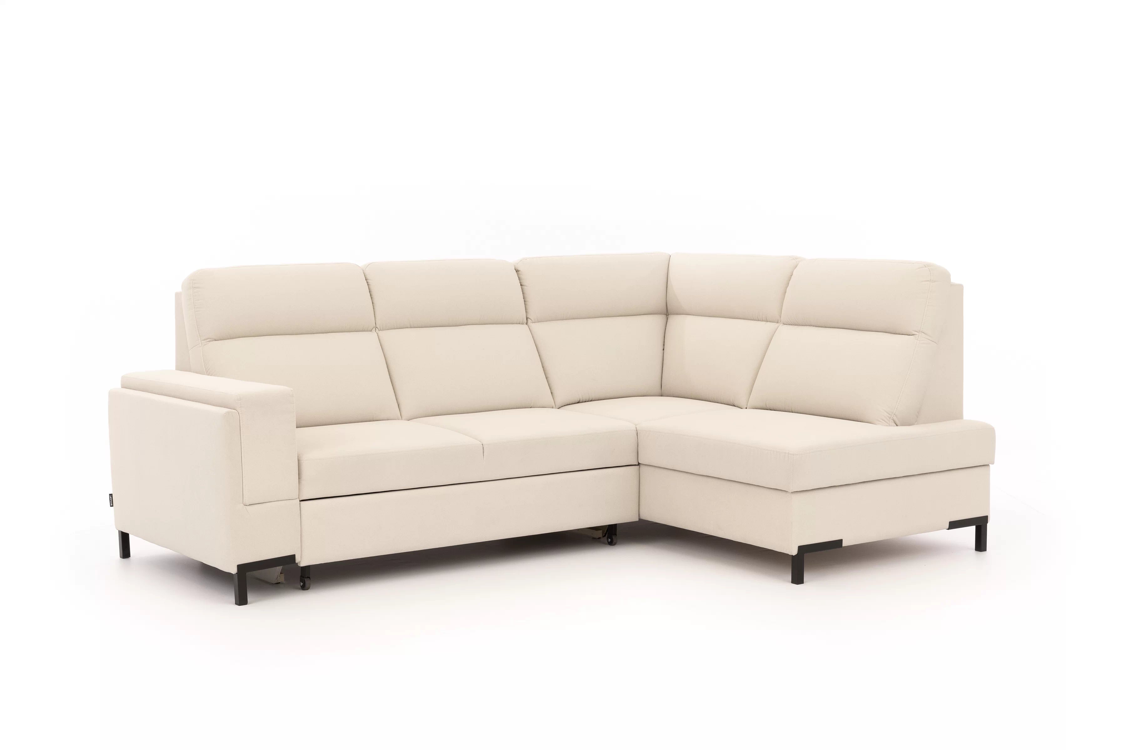 Rohová pohovka Loario L pravá se širokými proříznutými boky Rohová sedací souprava Loario L pravá z szerokim, wcietym bokiem