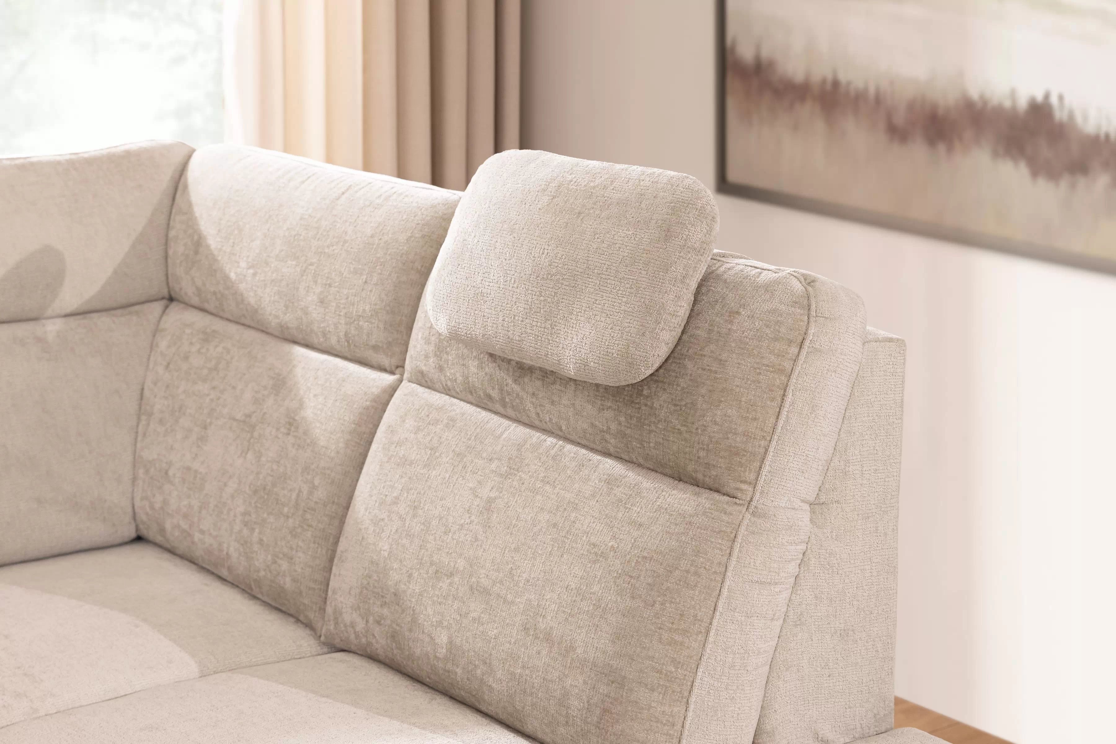 Rohová sedacia súprava Loario L pravá so širokým bokom - béžový šenil Perfect Harmony 07 Rohová sedacia súprava Loario L pravá strana z szerokim bokiem - béžový šenil Perfect Harmony 07