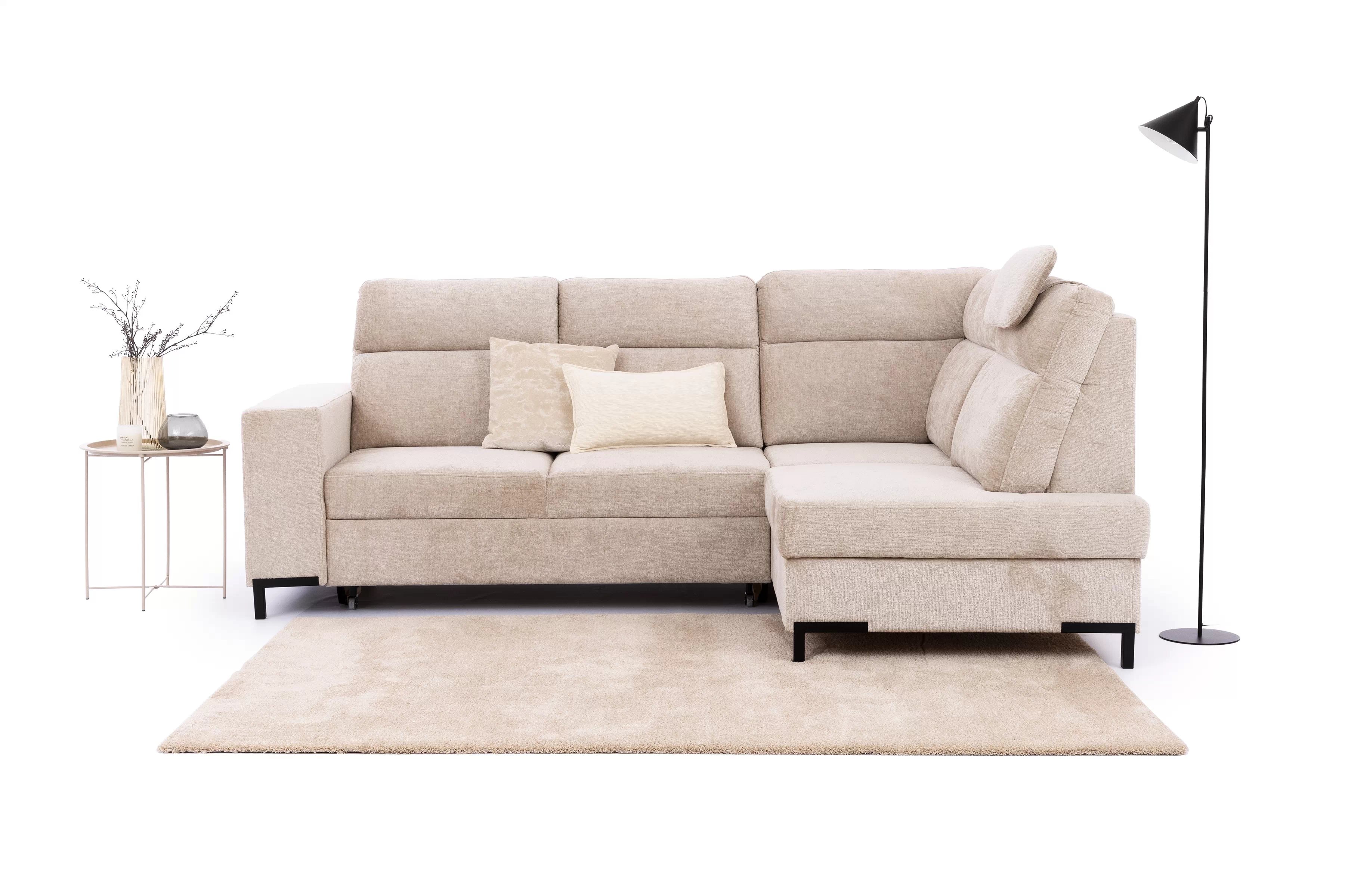 Rohová sedacia súprava Loario L pravá so širokým bokom - béžový šenil Perfect Harmony 07 Rohová sedacia súprava Loario L pravá strana z szerokim bokiem - béžový šenil Perfect Harmony 07