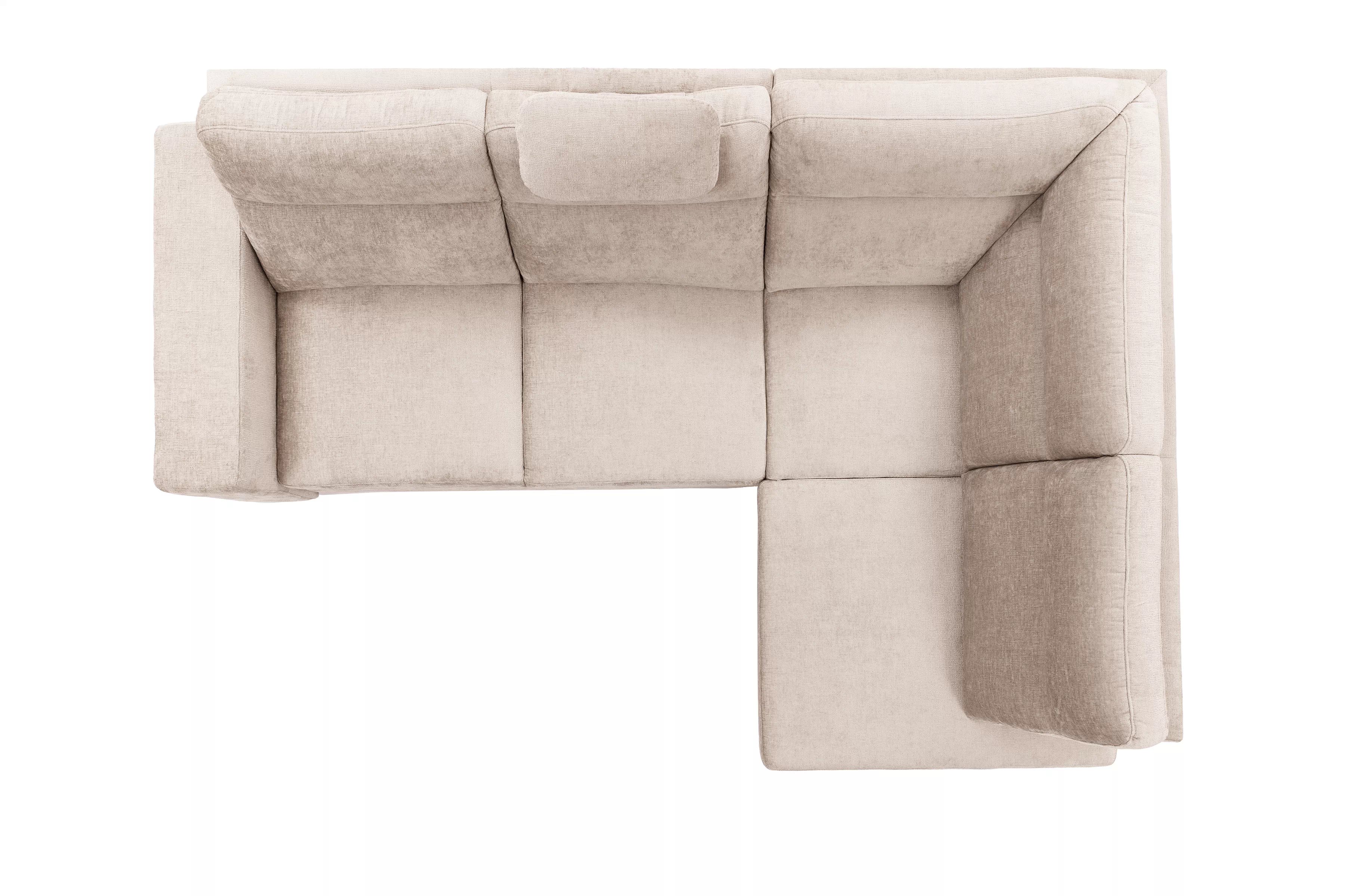 Rohová sedacia súprava Loario L pravá so širokým bokom - béžový šenil Perfect Harmony 07 Rohová sedacia súprava Loario L pravá strana z szerokim bokiem - béžový šenil Perfect Harmony 07