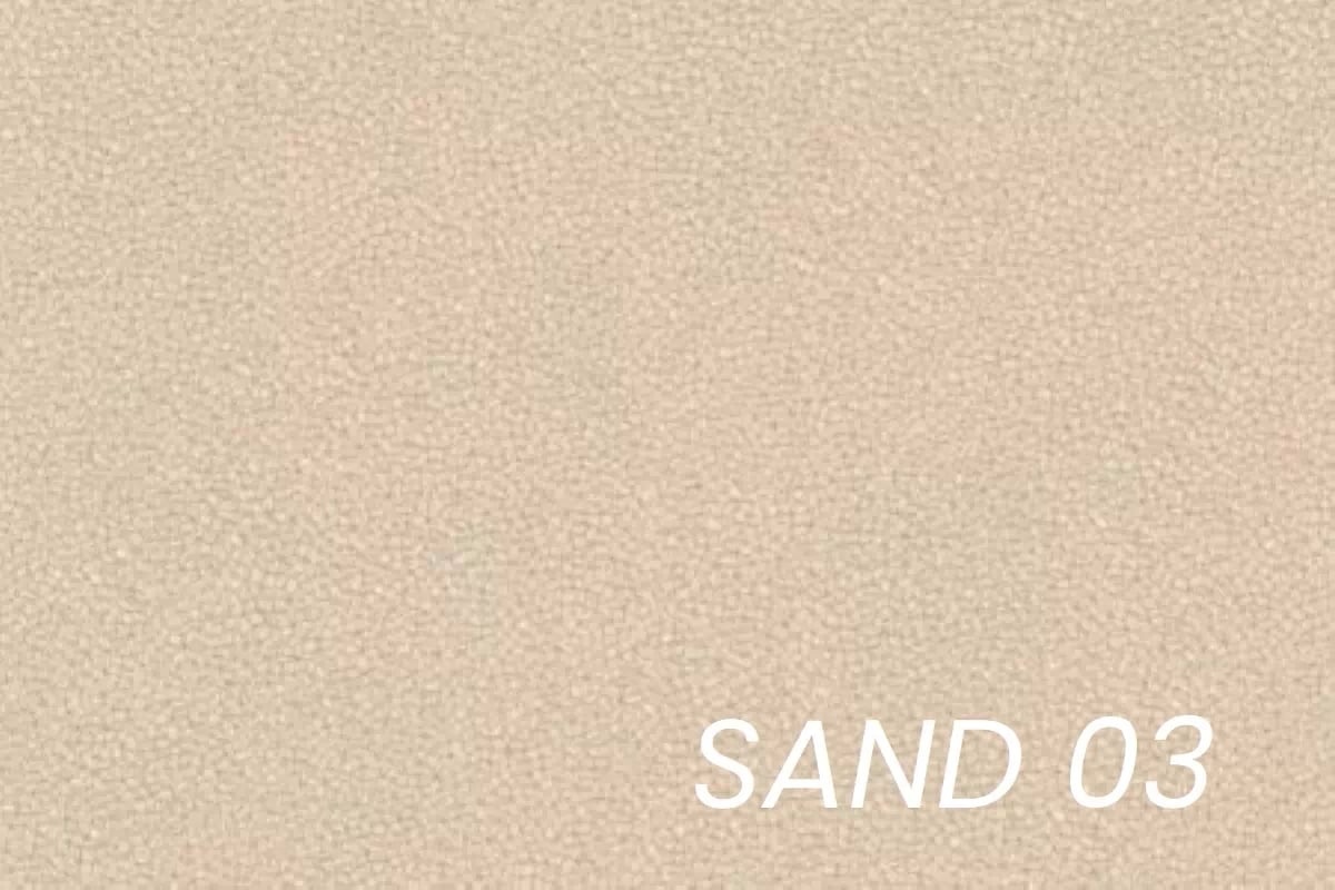 Rohová pohovka Loario L pravá s úzkými boky - krémová látka Sand 03 Rohová sedací souprava Loario L pravá z waskim bokiem -  Sand 03