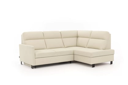 Rohová pohovka Loario L pravostranná s úzkou područkou - béžová snadno čistitelná látka Horton 204-11 Rohová sedací souprava Loario L pravá z waskim bokiem - béžová Pletenina snadno čistitelný Horton 204-11