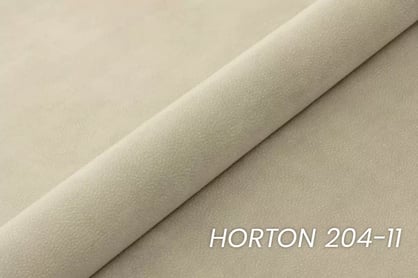 Rohová pohovka Loario L pravostranná s úzkou područkou - béžová snadno čistitelná látka Horton 204-11 Rohová sedací souprava Loario L pravá z waskim bokiem - béžová Pletenina snadno čistitelný Horton 204-11