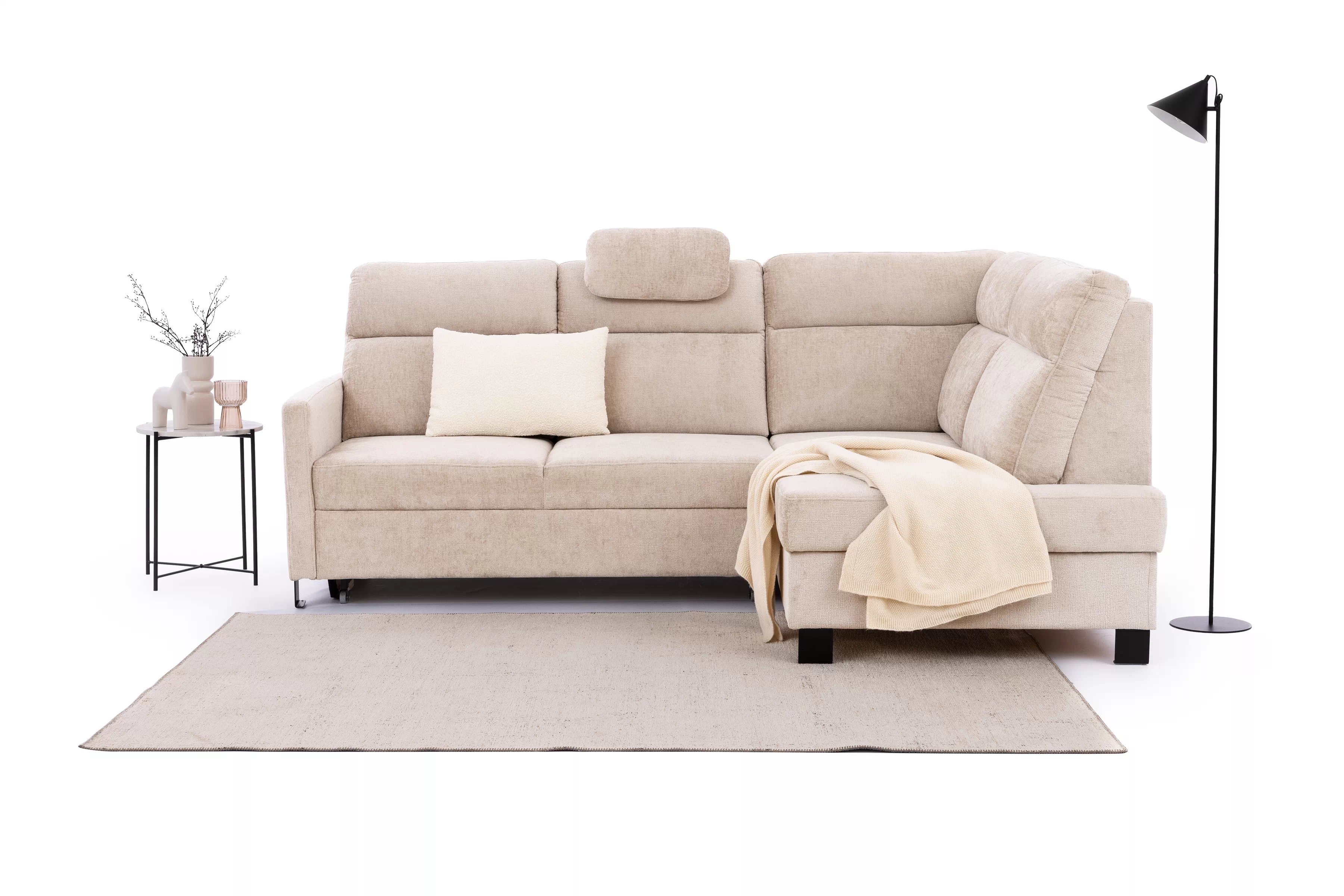 Rohová sedacia súprava Loario L pravá s úzkym bokom - béžový šenil Perfect Harmony 07 Rohová sedacia súprava Loario L pravá strana z waskim bokiem - béžový šenil Perfect Harmony 07