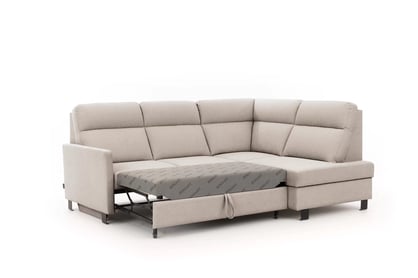 Rohová sedačka Loario L pravá s úzkym bokom - tmavý béžový šenil Vibe 08 Rohová sedacia súprava Loario L pravá strana z waskim bokiem - tmavý béžový šenil Vibe 08