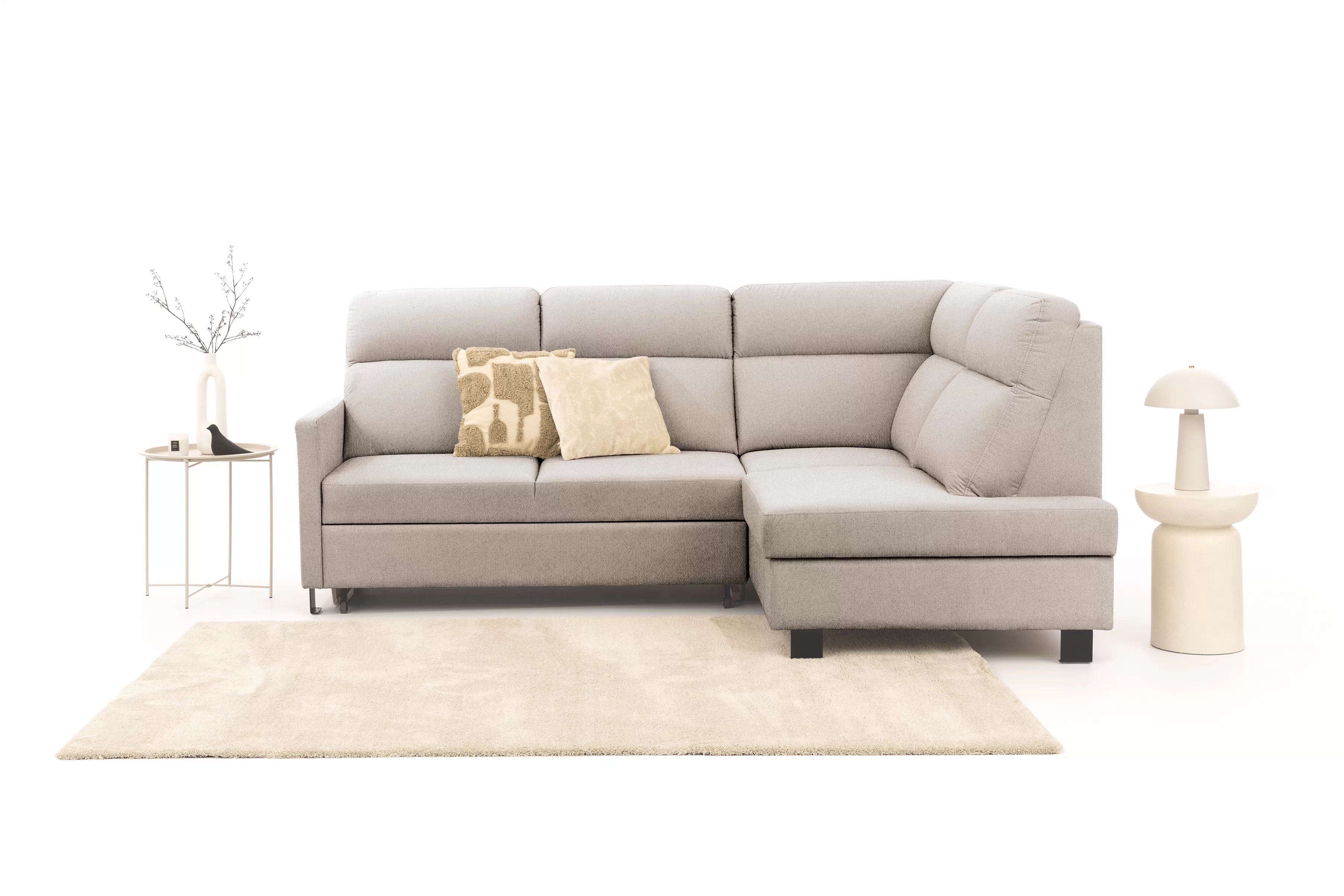 Rohová sedačka Loario L pravá s úzkym bokom - tmavý béžový šenil Vibe 08 Rohová sedacia súprava Loario L pravá strana z waskim bokiem - tmavý béžový šenil Vibe 08