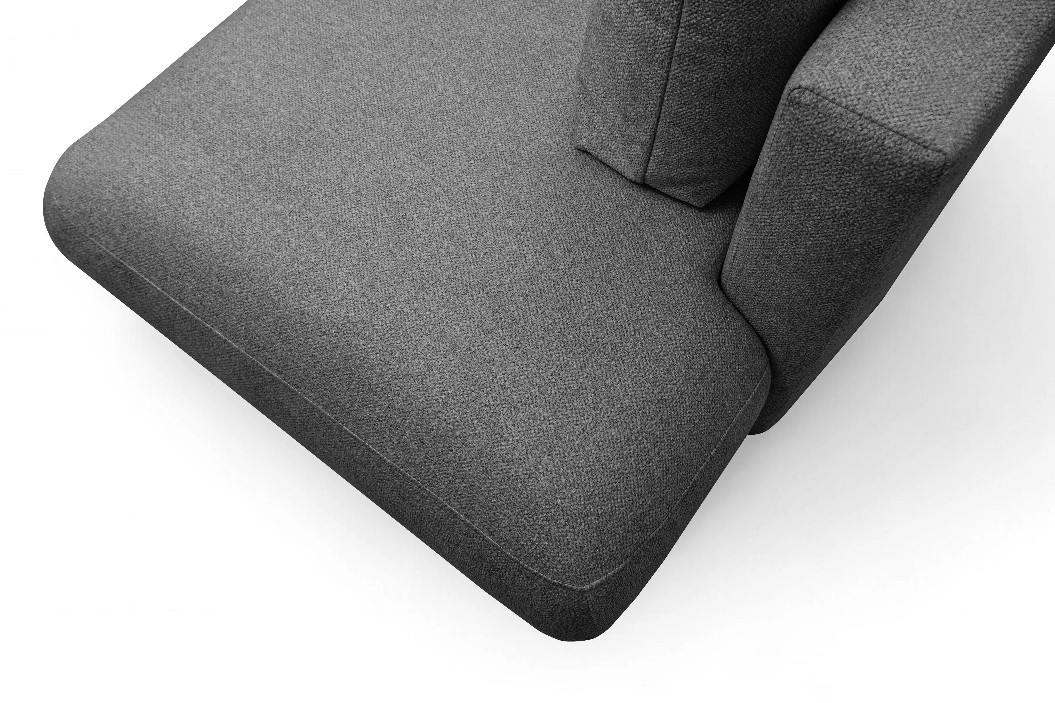 Rozkládací rohová sedací souprava Lotulis L II levá - tmavě šedá Blur 19 Rohová sedací souprava Lotulis L rozkládací levá - ciemno šedá Pletenina hydrofobowa Blur 19