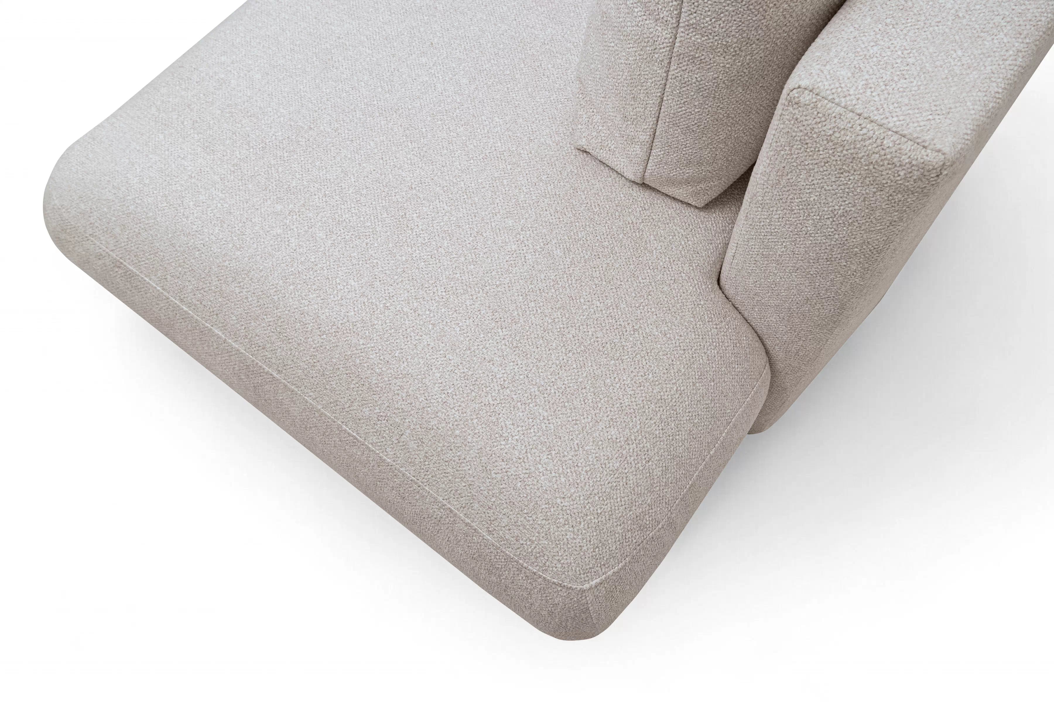 Rozkládací rohová sedací souprava Lotulis L II levá - krémová Blur 01 Rohová sedací souprava Lotulis L rozkládací levá - kremowa Pletenina hydrofobowa Blur 01 