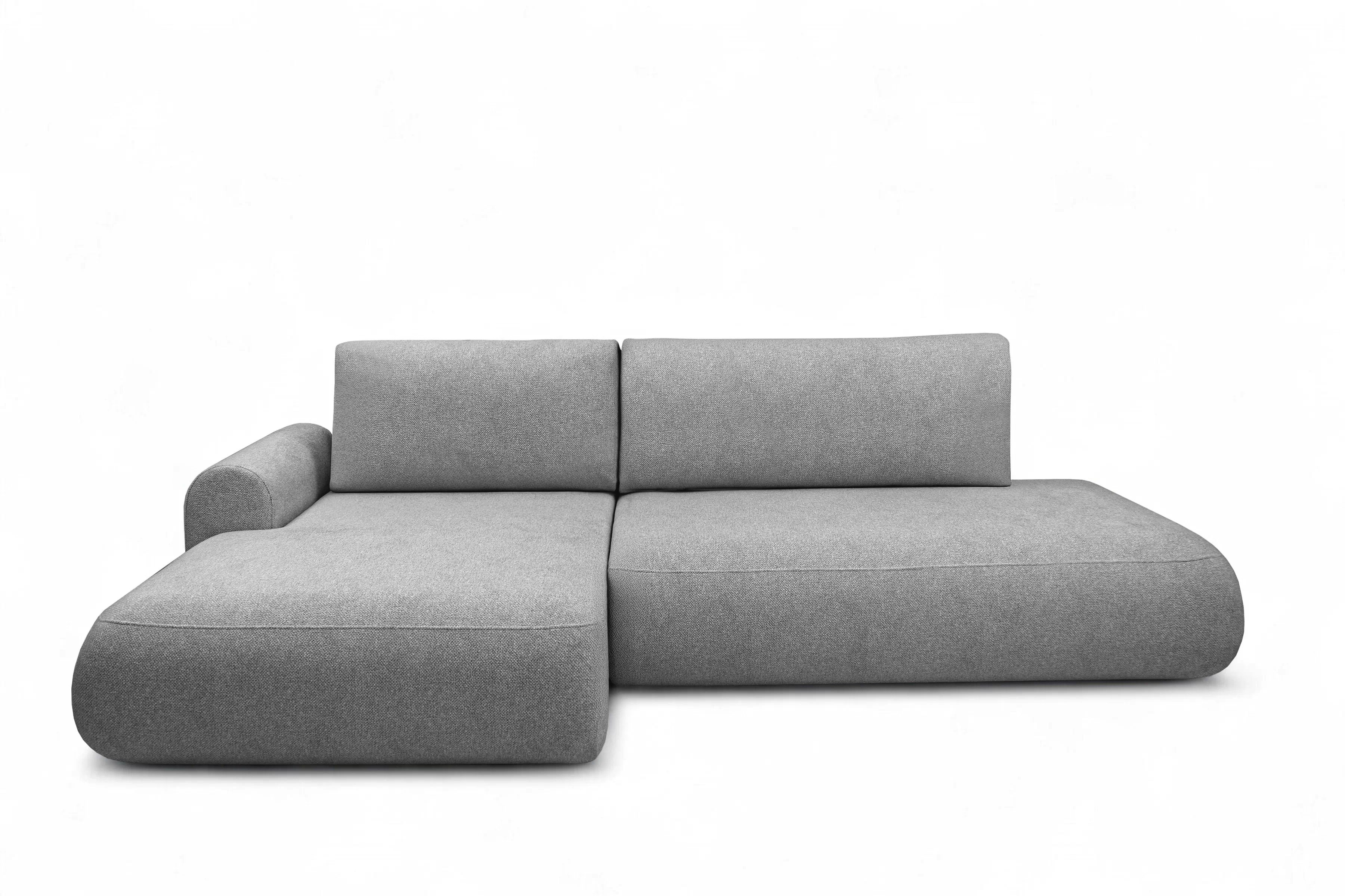 Rozkládací rohová sedací souprava Lotulis L II levá - šedá Blur 18 Rohová sedací souprava Lotulis L rozkládací levá - šedá Pletenina hydrofobowa Blur 18