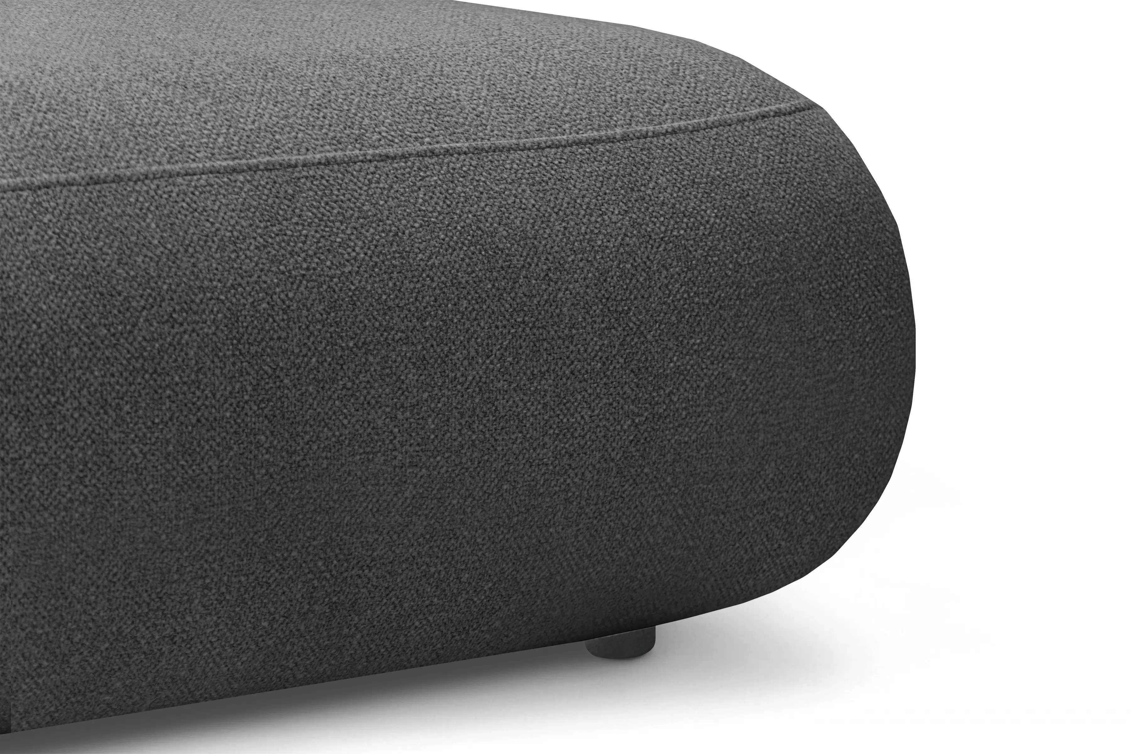 Rozkládací rohová sedací souprava Lotulis L II pravá - tmavě šedá Blur 19 Rohová sedací souprava Lotulis L rozkládací pravá - ciemno šedá Pletenina hydrofobowa Blur 19