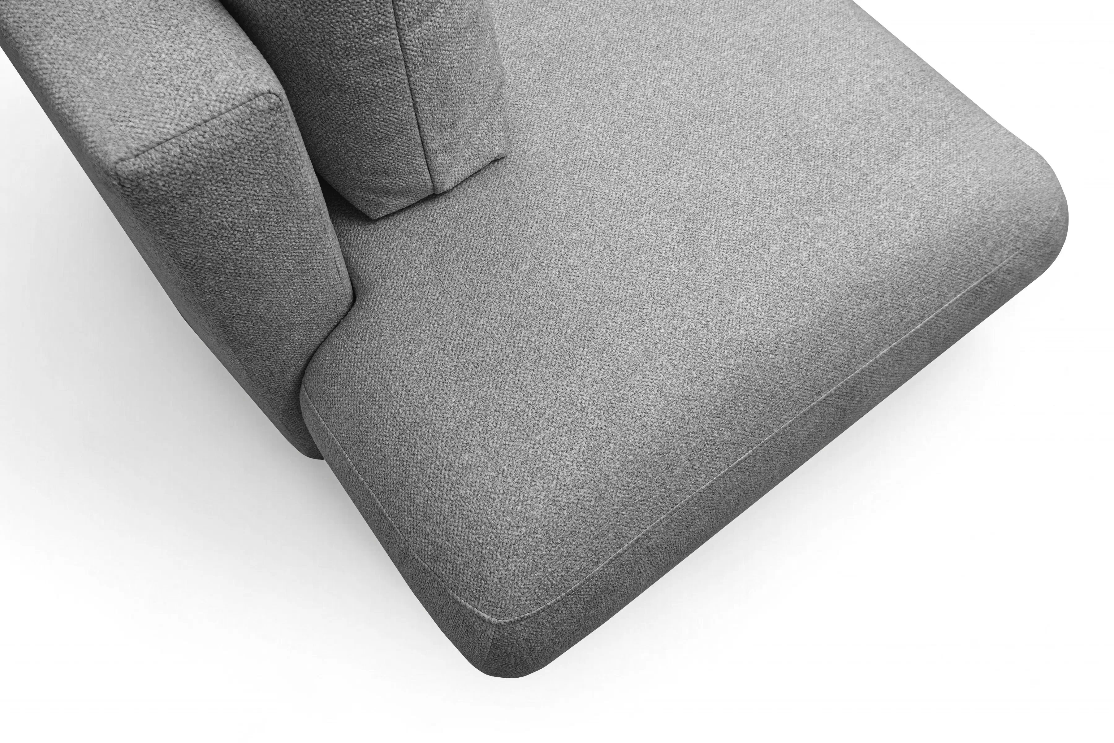 Rozkládací rohová sedací souprava Lotulis L II pravá - šedá Blur 18 Rohová sedací souprava Lotulis L rozkládací pravá - šedá Pletenina hydrofobowa Blur 18