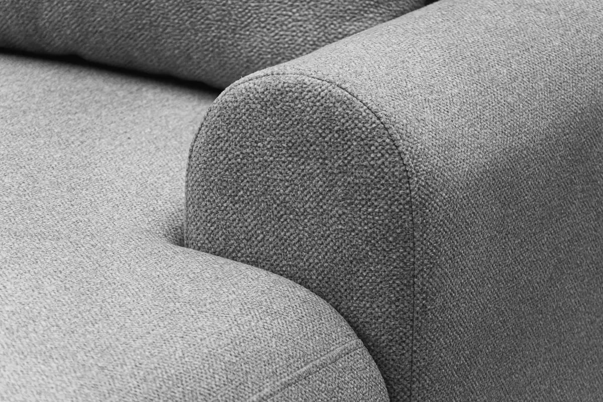 Rozkládací rohová sedací souprava Lotulis L II pravá - šedá Blur 18 Rohová sedací souprava Lotulis L rozkládací pravá - šedá Pletenina hydrofobowa Blur 18